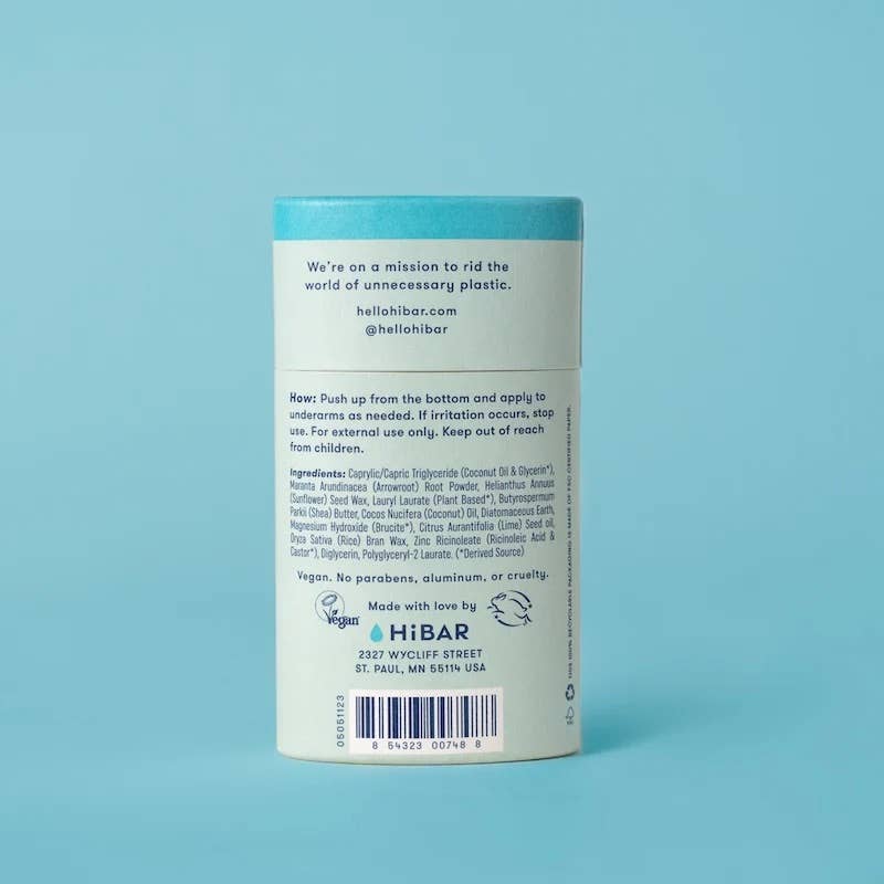 HiBAR Deodorant Sensitive  Aloe + Sea-Moss(Baking soda free)