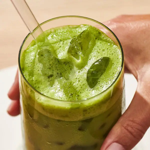 Honey Lavender Matcha SuperLatte (14 lattes) | Instant Ceremonial Grade, Superfood Powder Blend, Oat Milk, Lion Mane, Reishi Mushroom, Coconut Cream, Ashwagandha, Serve Hot or Iced