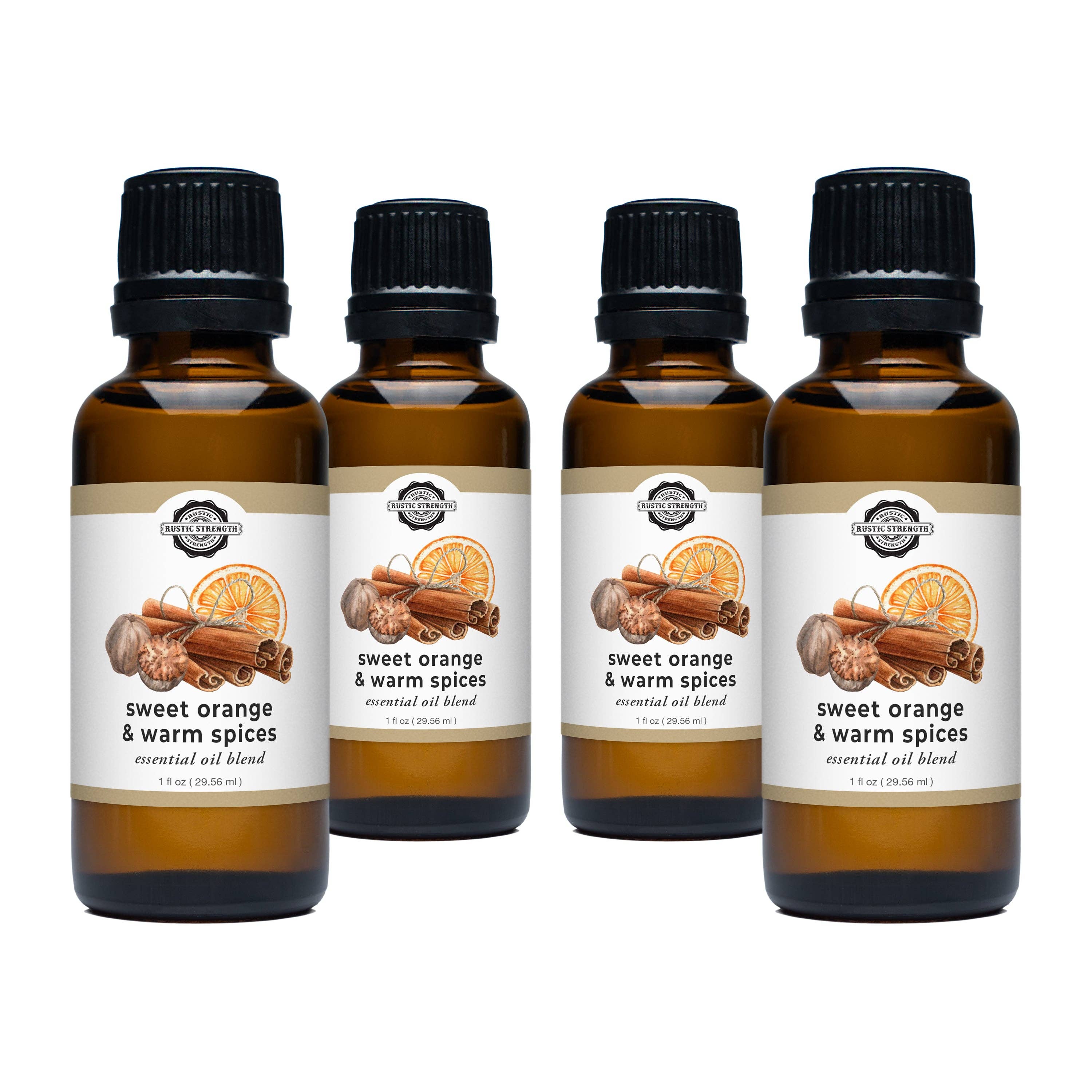 Sweet Orange & Warm Spices Essential Oil Blend: - 1 oz Glass Vials