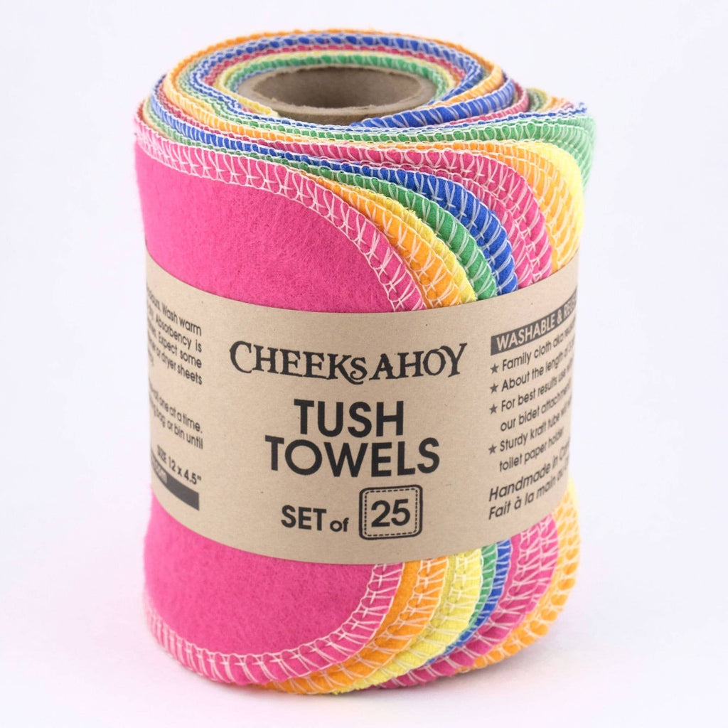 Tush Towels - Reusable Toilet Tissue: White / 25-pack