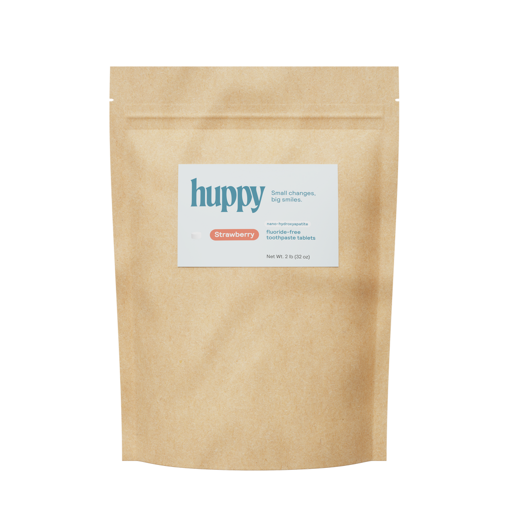 Fluoride-Free Toothpaste Tablets | Bulk 32oz | Strawberry