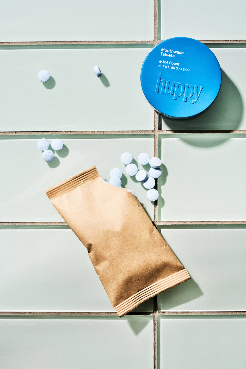 Huppy Mouthwash Tablets | Cool Mint | Fluoride Free