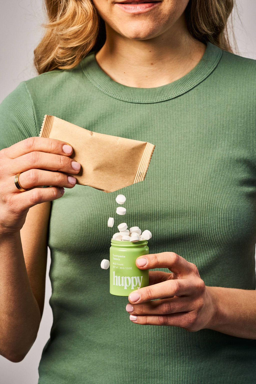 Huppy Toothpaste Tablets | Peppermint | Fluoride-Free