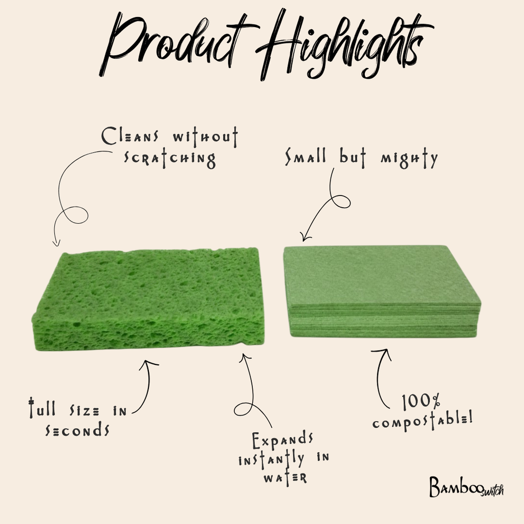 Compostable Cellulose Kitchen Sponge | Earth Day Bestseller: White
