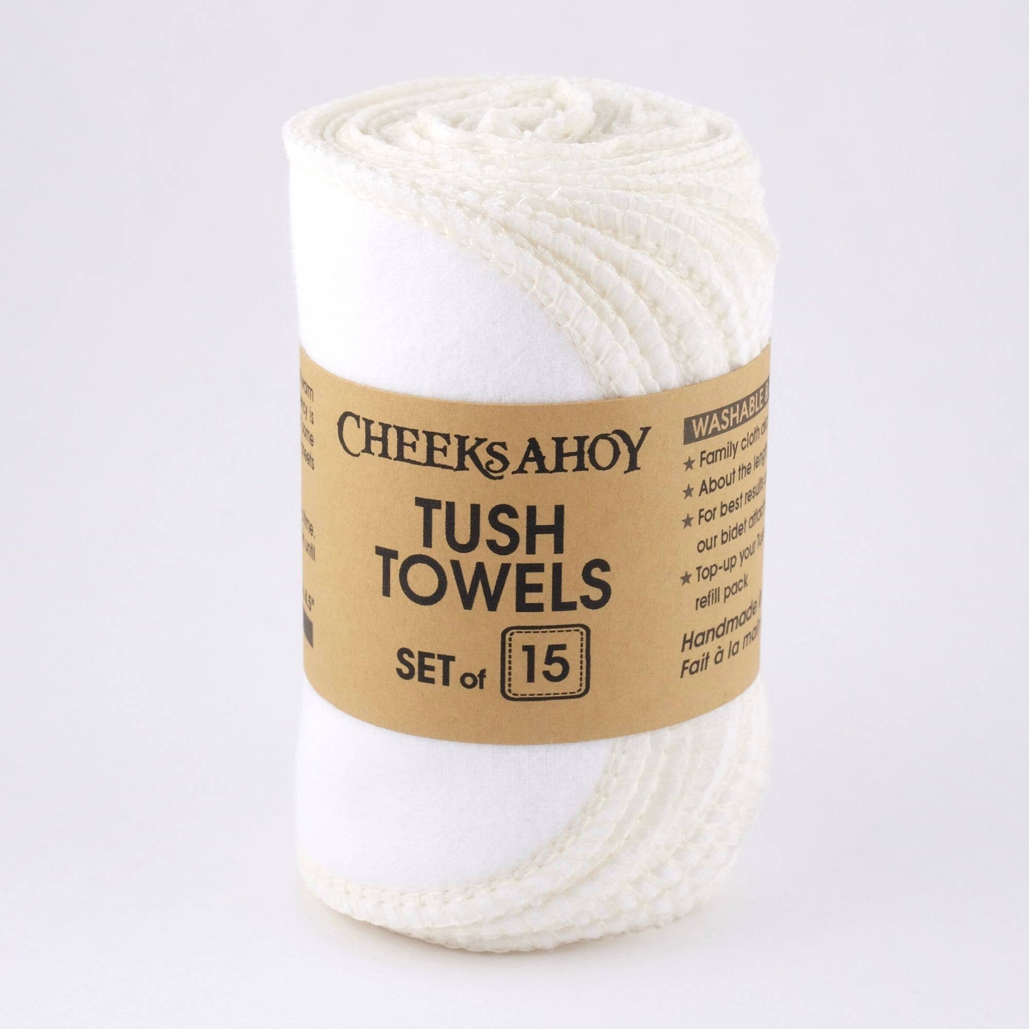 Tush Towels - Reusable Toilet Tissue: Charcoal / 25-pack