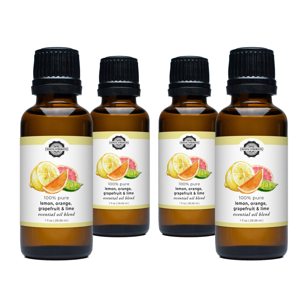 Lemon, Lime, Orange & Grapefruit Essential Oil Blend: - 1 oz Retail Glass Vials