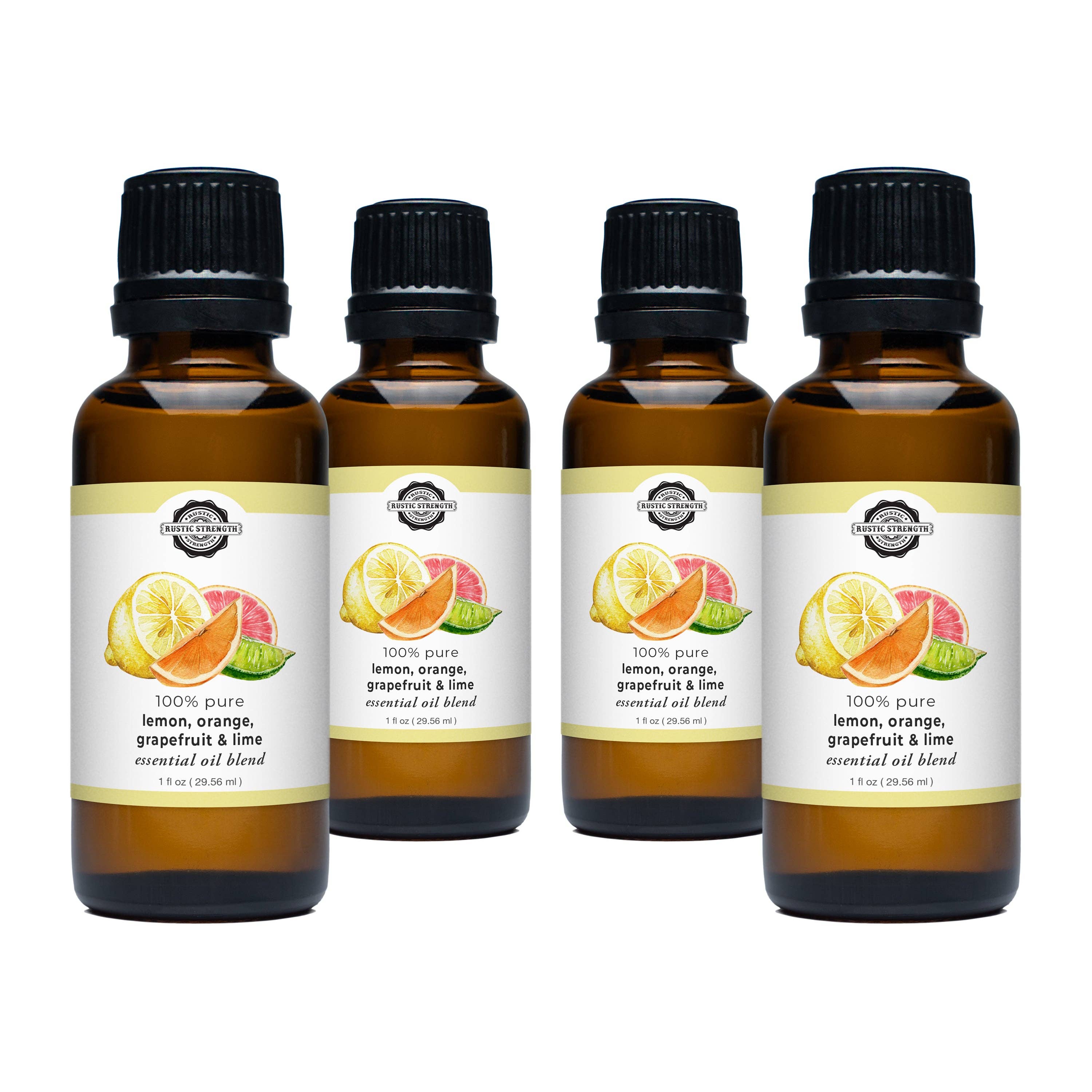 Lemon, Lime, Orange & Grapefruit Essential Oil Blend: - 1 oz Retail Glass Vials