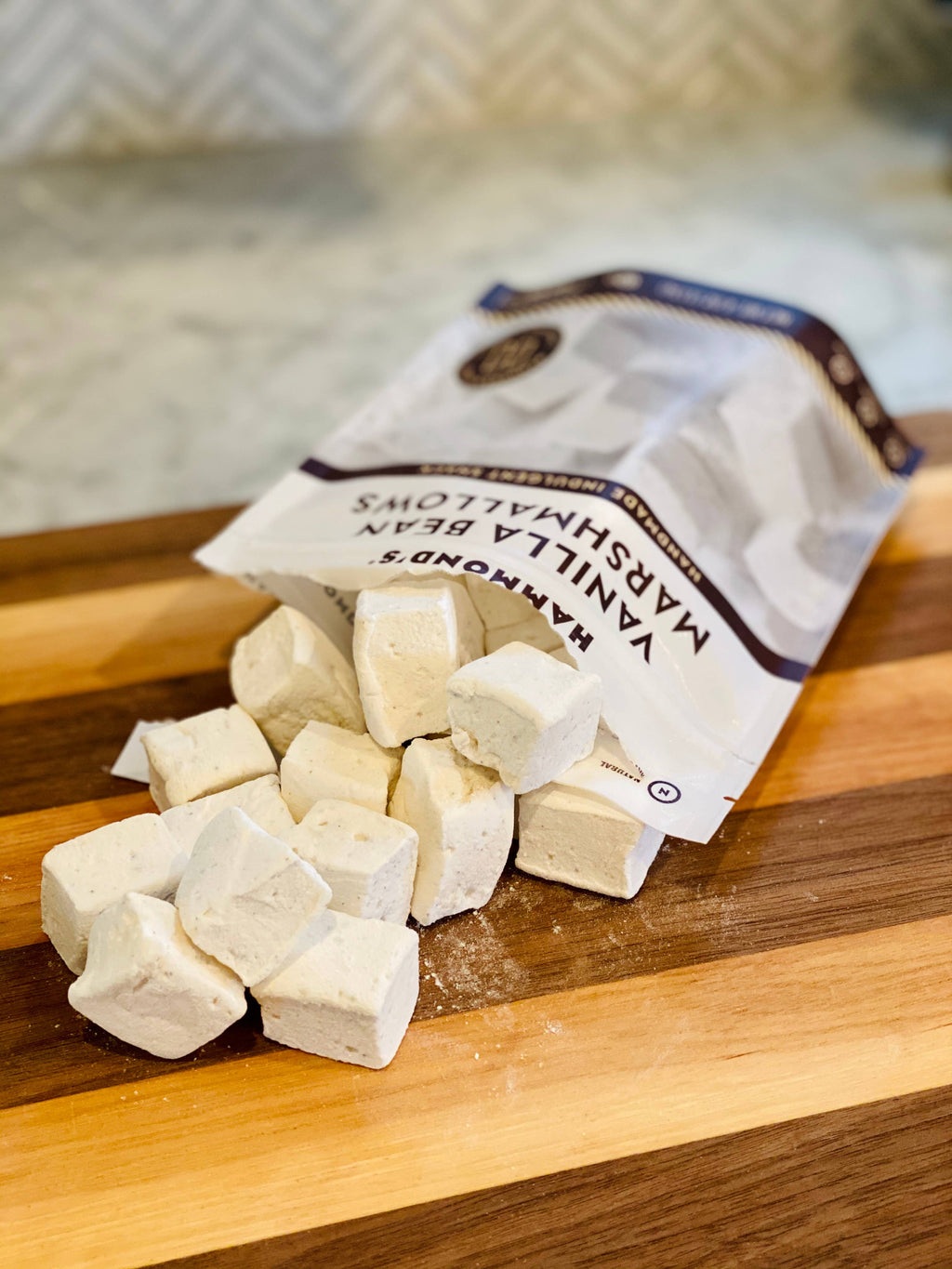 Handmade All-Natural Marshmallows - Vanilla Bean - 4 oz Bag