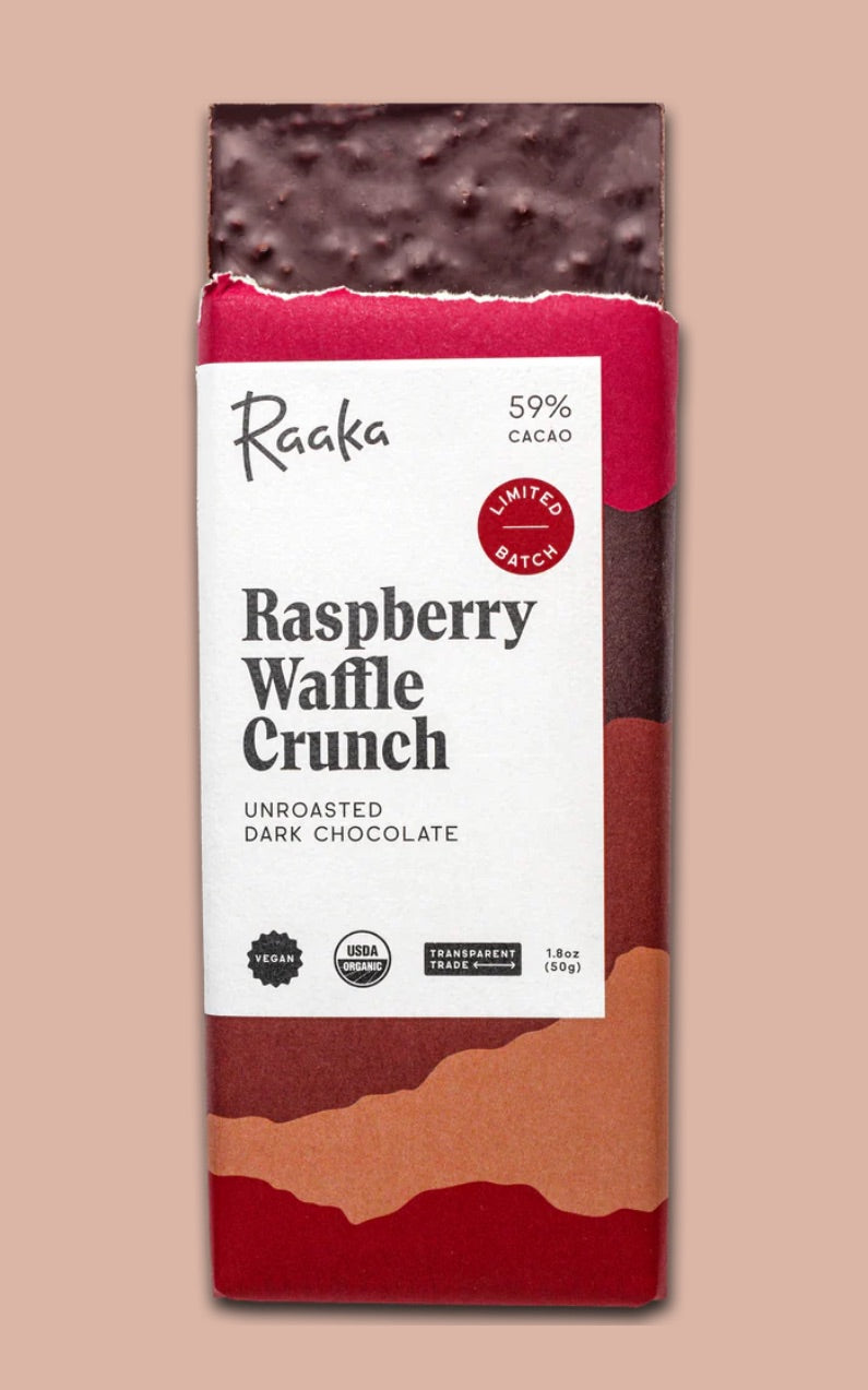 Raspberry Waffle Crunch Dark Chocolate / Raaka