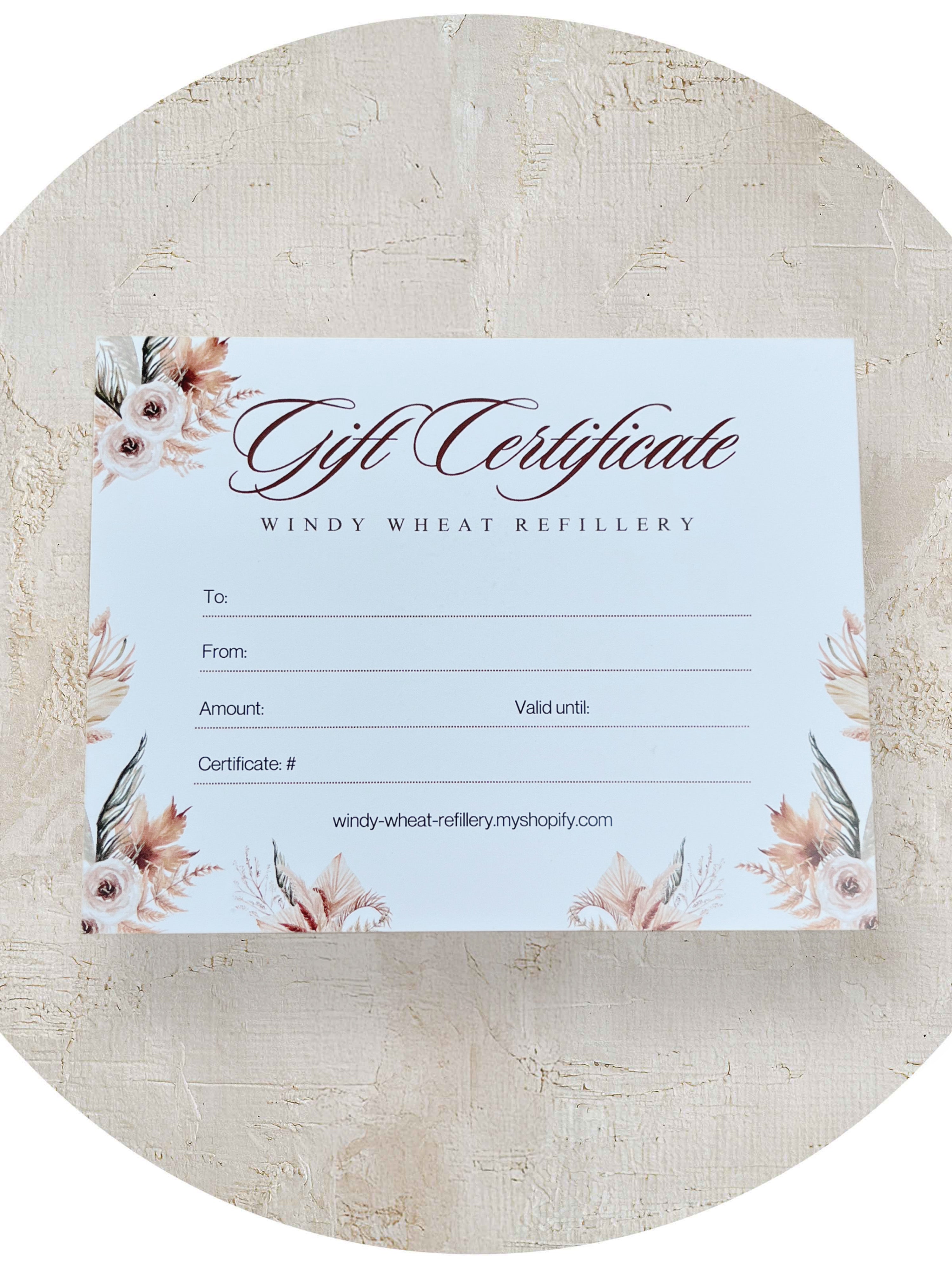 Gift Certificate