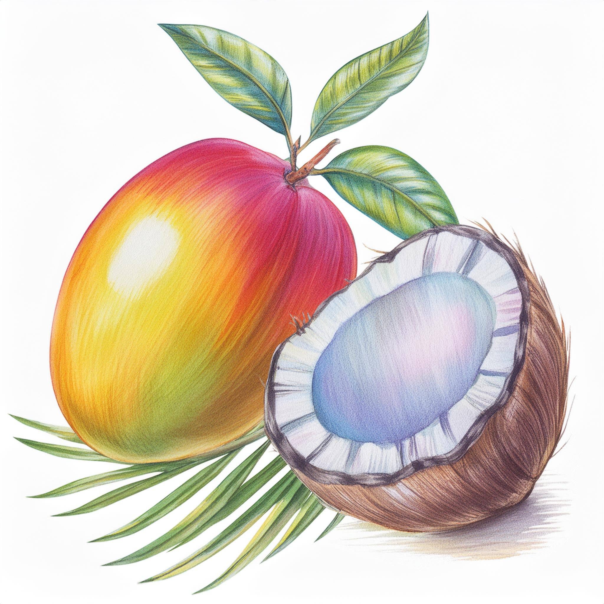 Mango Coconut Phthalate-Free Fragrance Oil: - 1 oz Glass Vials