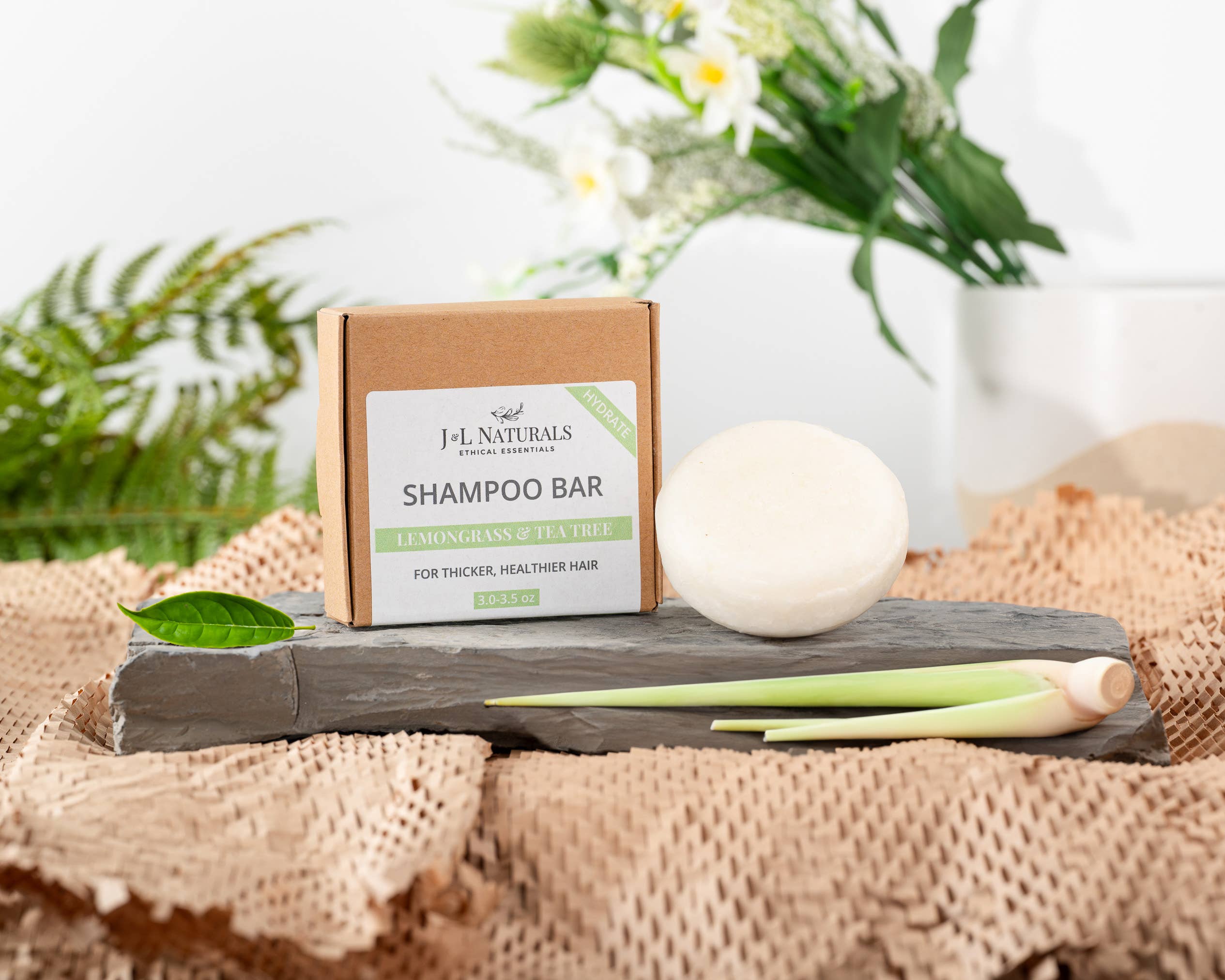 Sulfate-Free Shampoo Bar-3 scents- Growth, Strength, Hydrate: Growth / No / Full Size