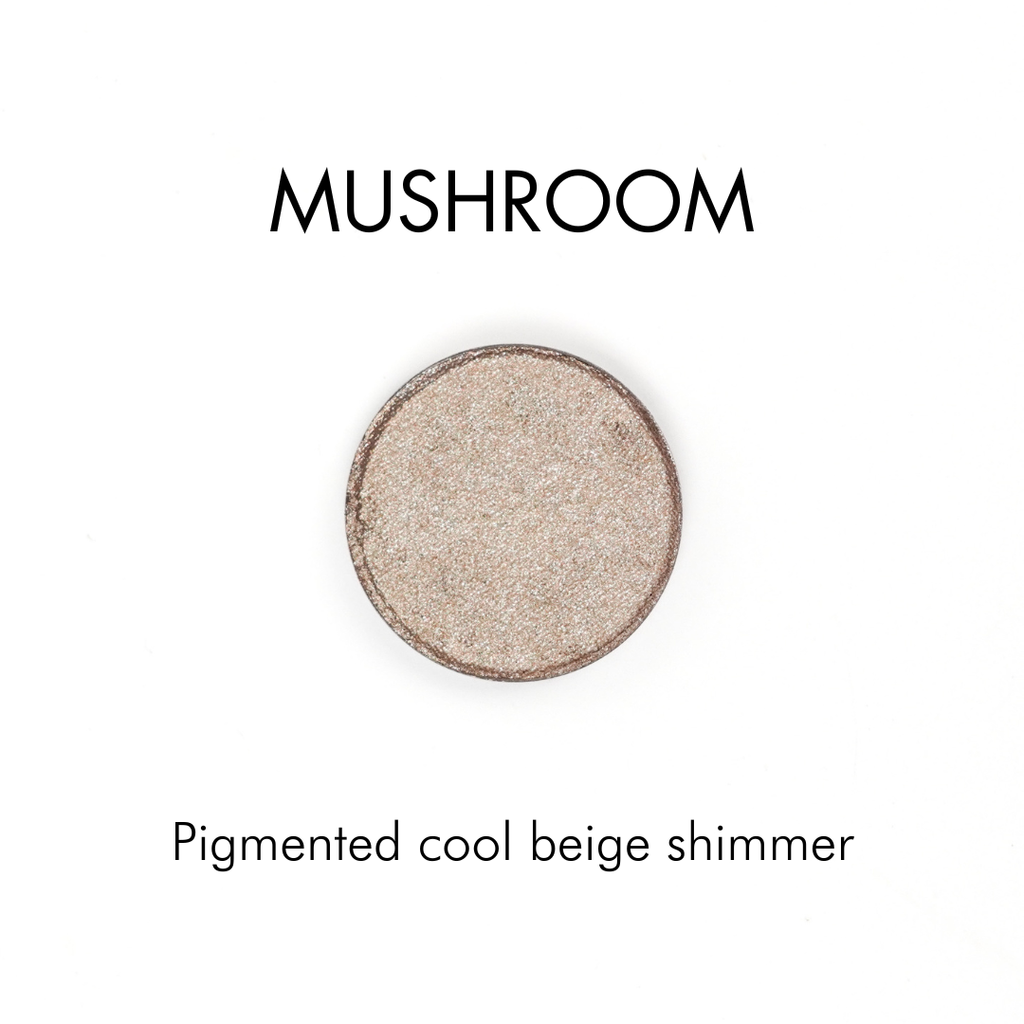 Pressed Mineral Eyeshadow | Refillable Zero Waste Makeup: Mushroom
