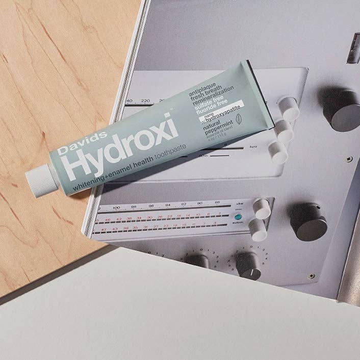 Davids Hydroxi™ whitening+enamel health nano hydroxyapatite premium toothpaste / peppermint: 4oz