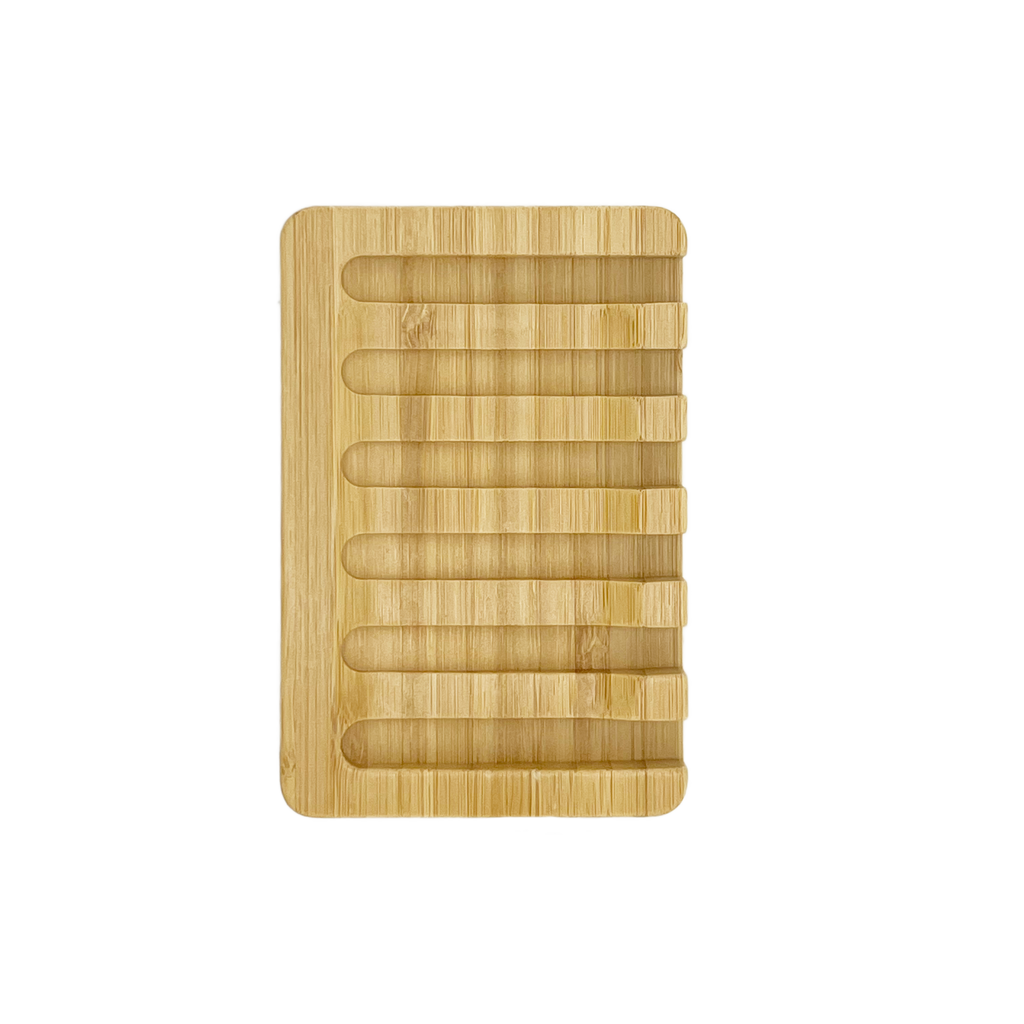 Bamboo Soap Holder with Llama Logo -