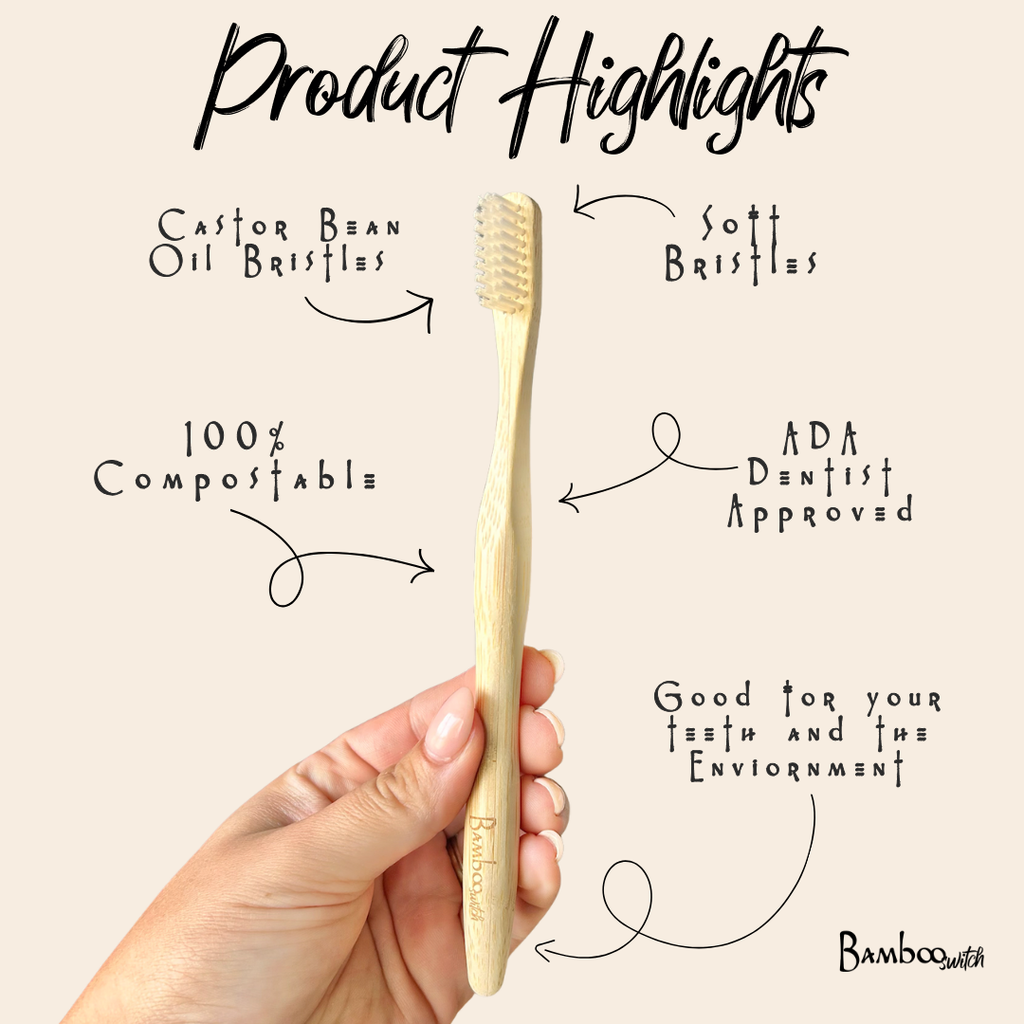 100% Compostable Bamboo Toothbrush | Bestseller