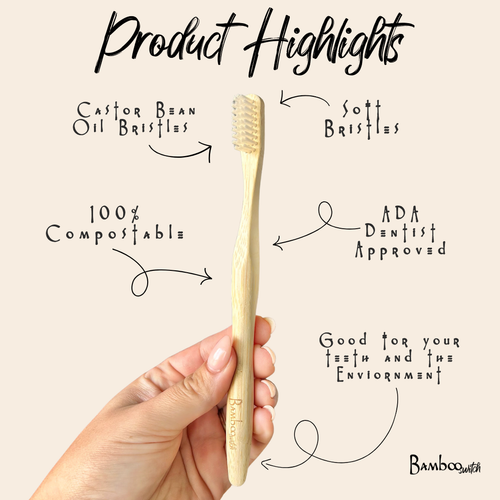 100% Compostable Bamboo Toothbrush | Bestseller