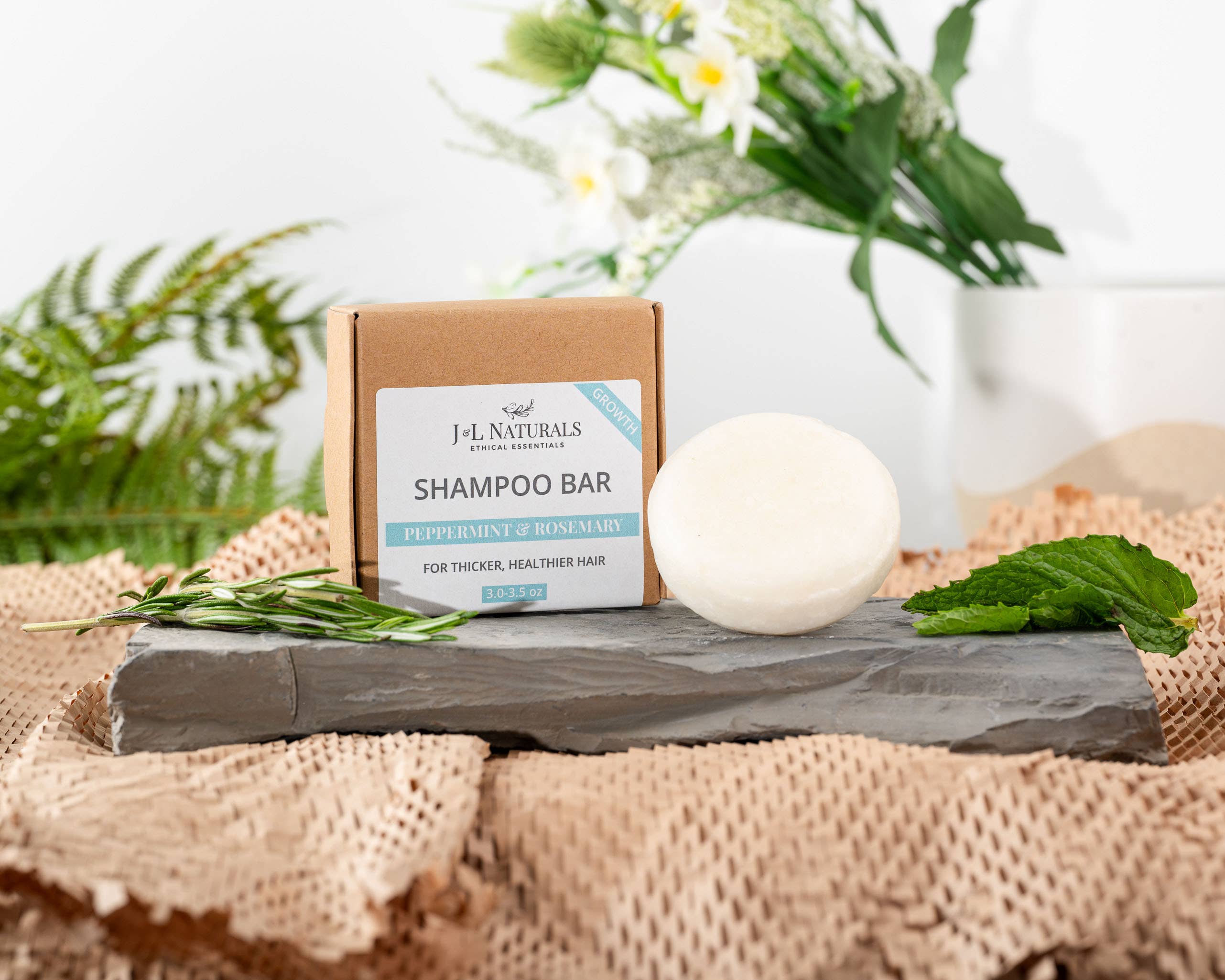 Sulfate-Free Shampoo Bar-3 scents- Growth, Strength, Hydrate: Growth / No / Full Size