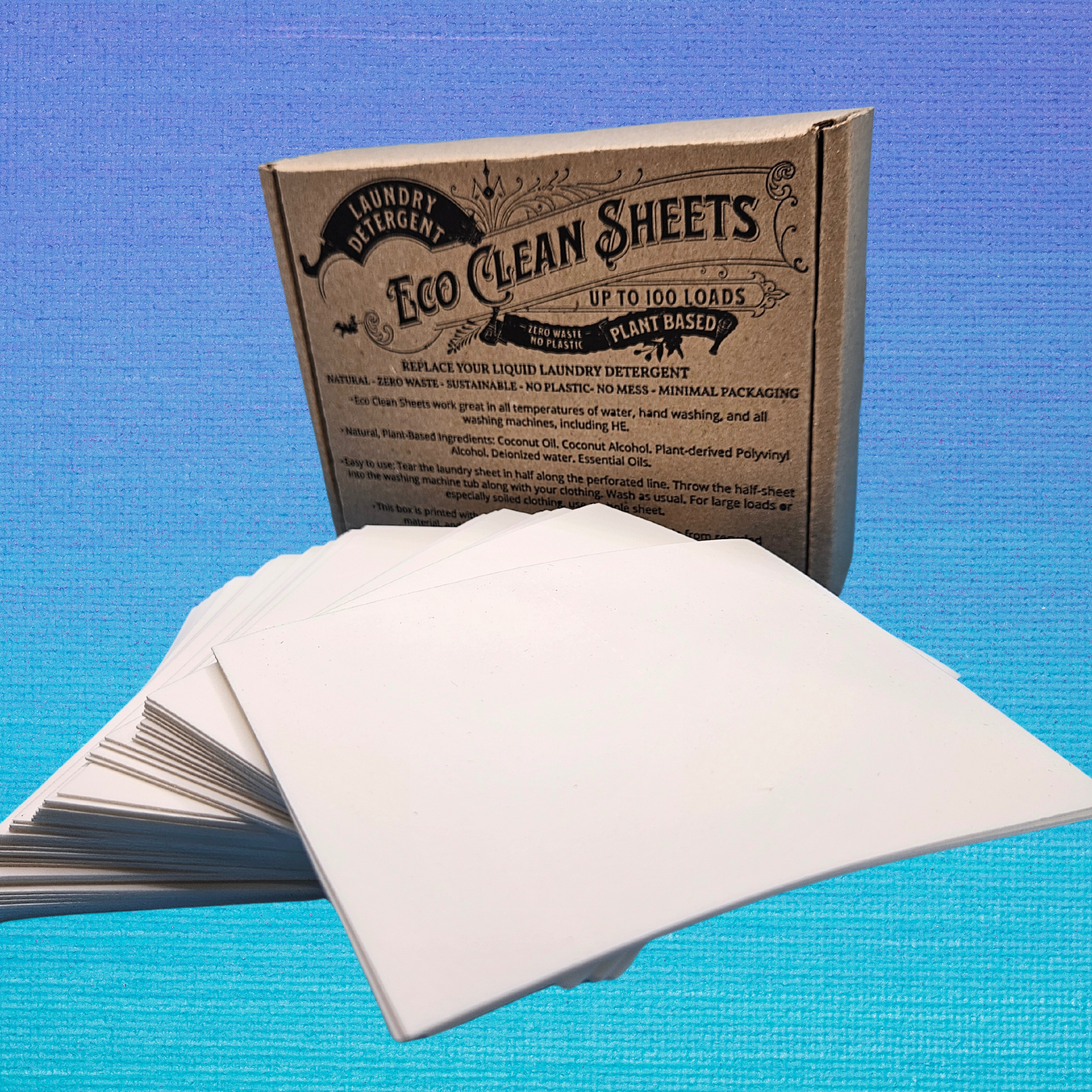 Laundry Detergent Sheets PREMIUM SCENTS | 100 Loads OCEAN BREEZE