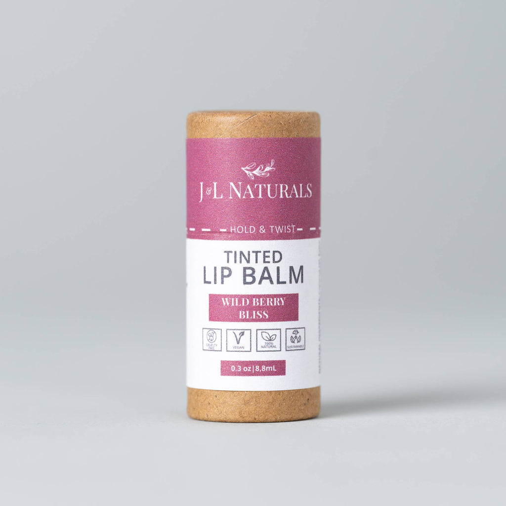 Natural Tinted Lip Balm - 5 Colors - Fall Hydration: Wild Berry Bliss