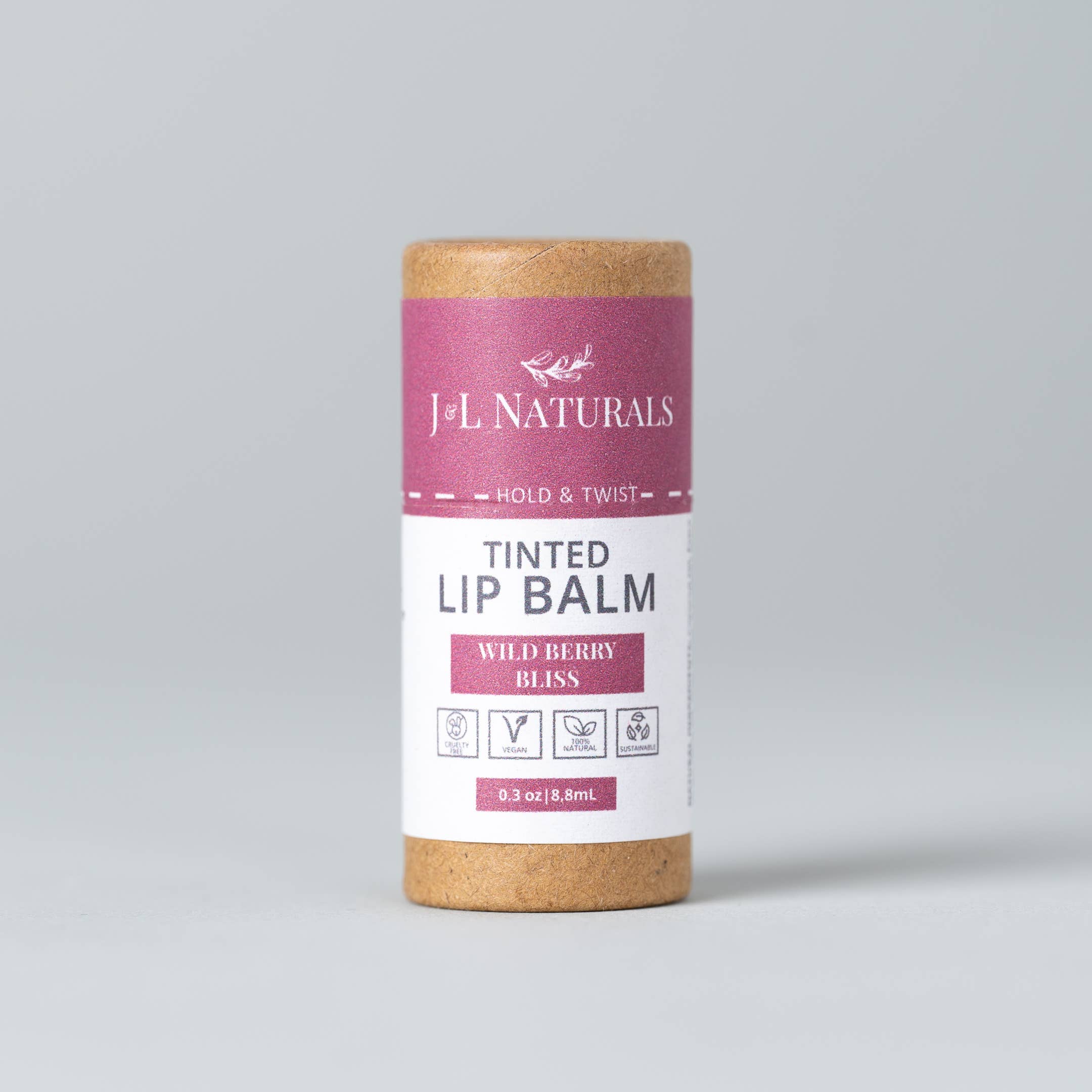 Natural Tinted Lip Balm - 5 Colors - Fall Hydration: Rose Petal Glow