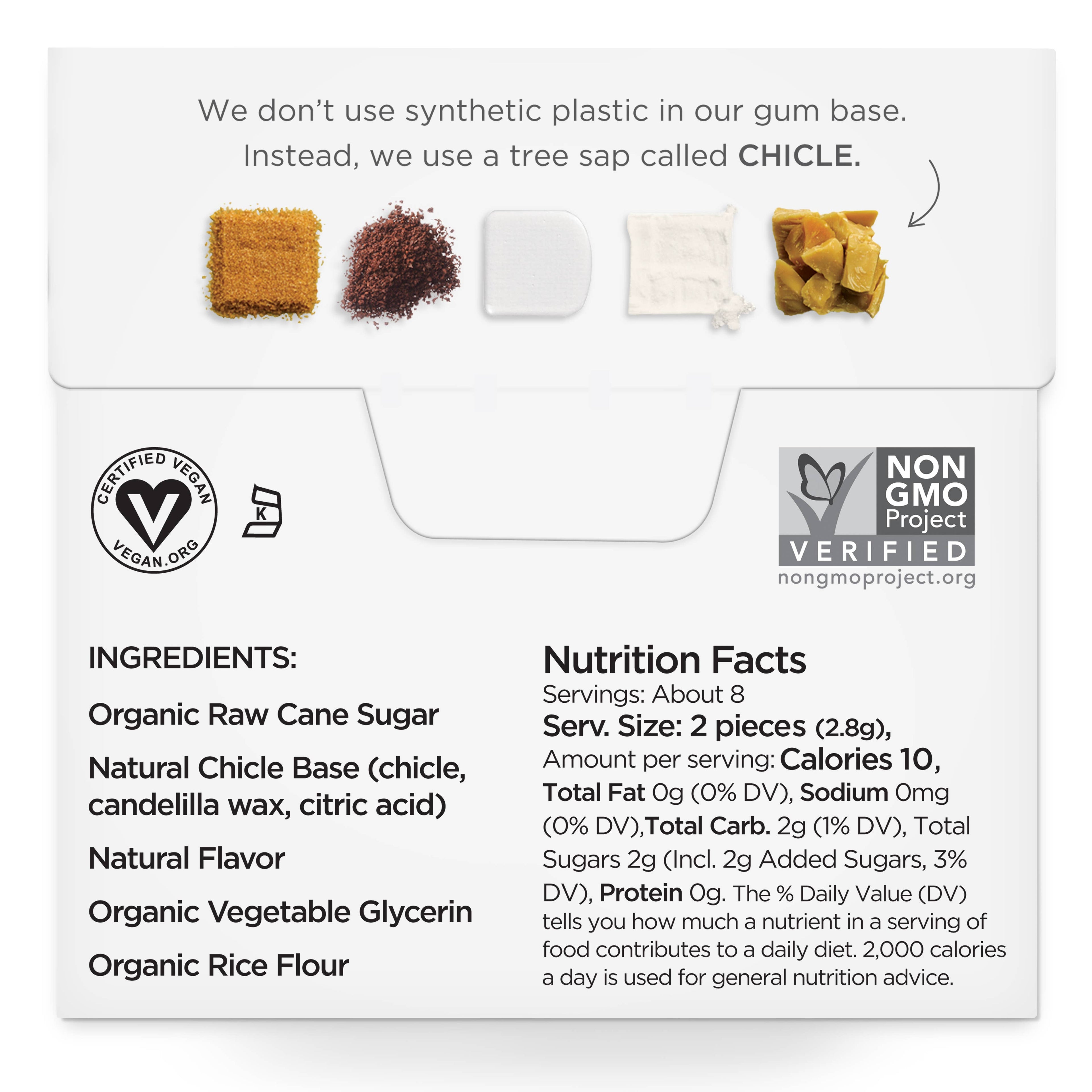 Coffee Chewing Gum- Natural + Plastic-Free | 12 Pack