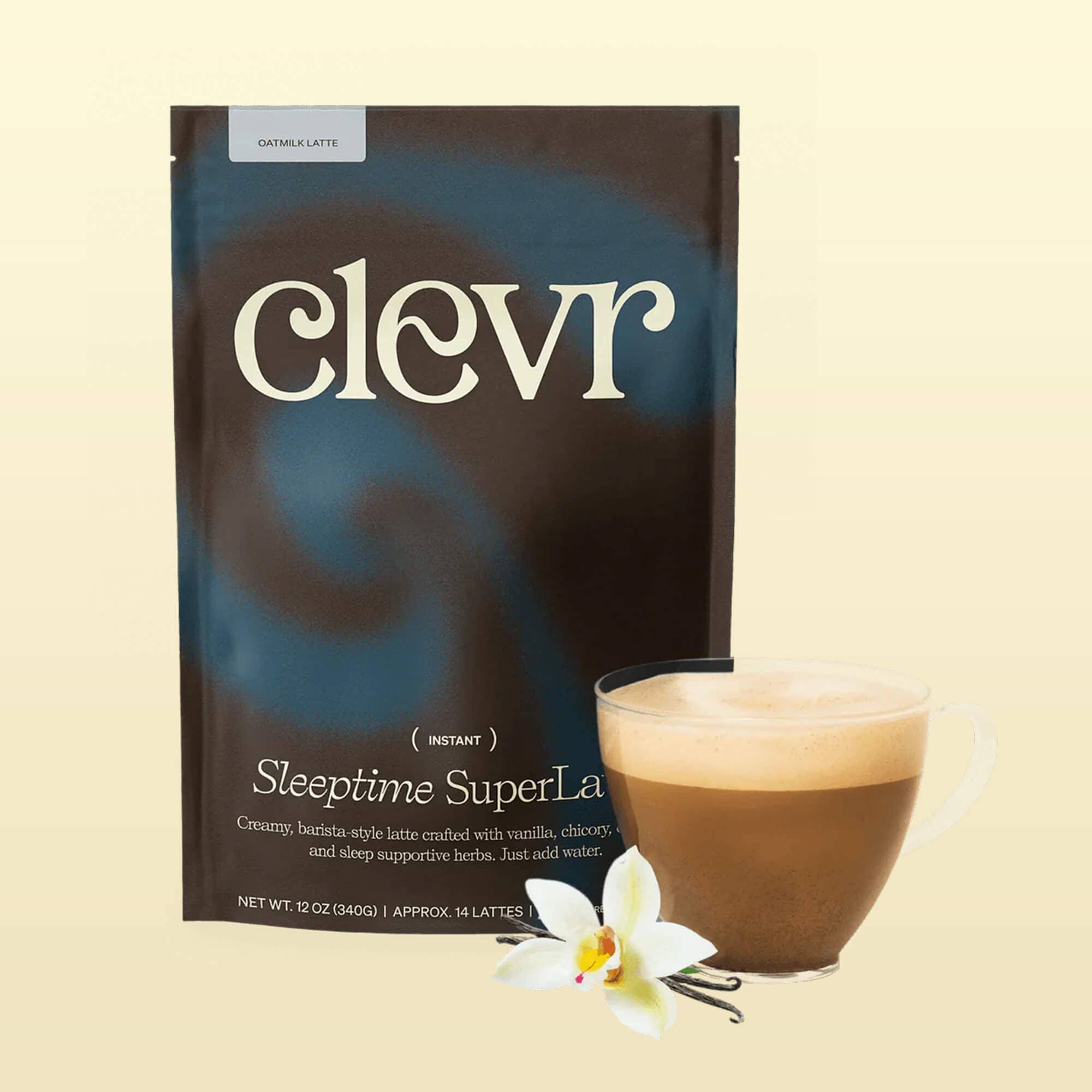 Sleeptime SuperLatte (14 or 30 Servings) | Instant Magnesium Sleep Latte Mix: 14 Lattes