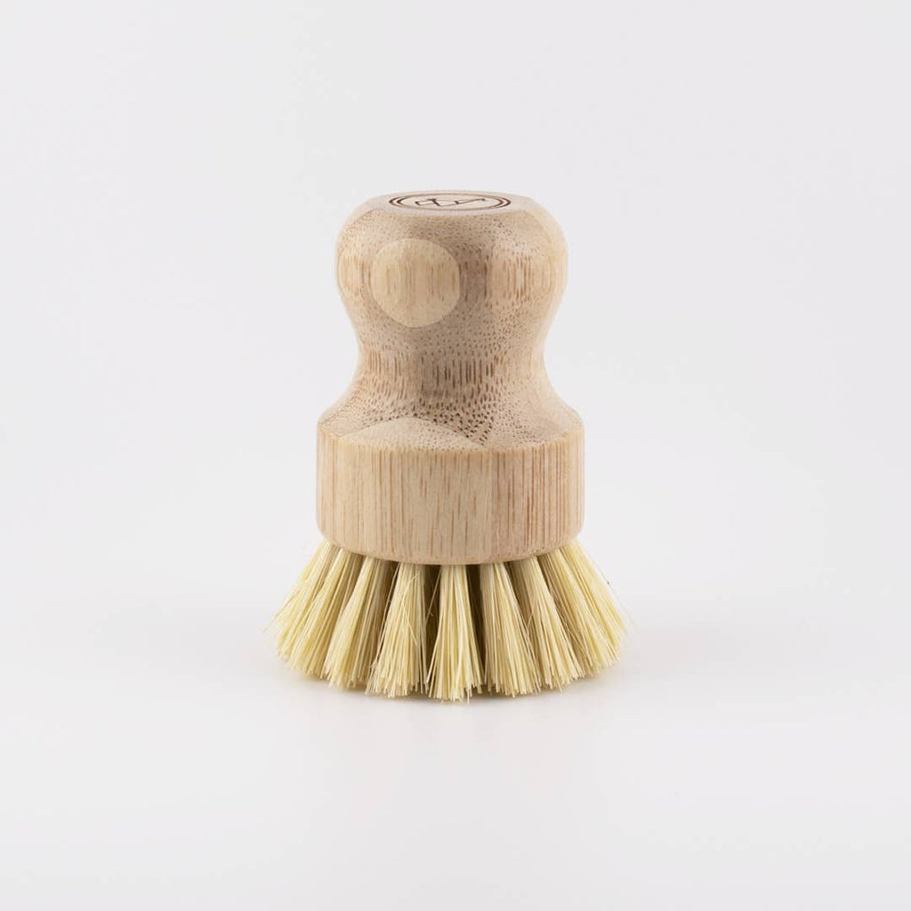 Dish Scrub Brush (Bamboo & Sisal) with Llama Logo