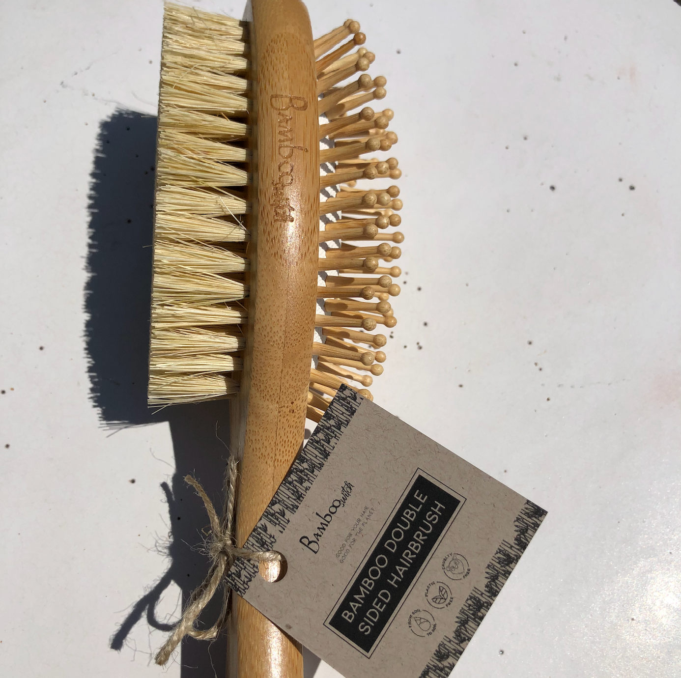 Bamboo Two Sided Hairbrush | Faire Market Bestseller