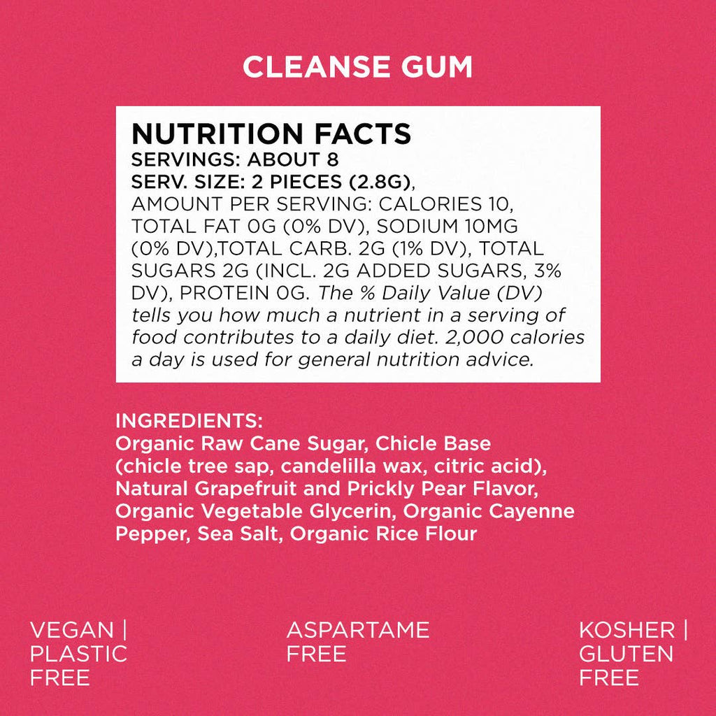 Cleanse Chewing Gum- Natural + Plastic-Free | 12 Pack