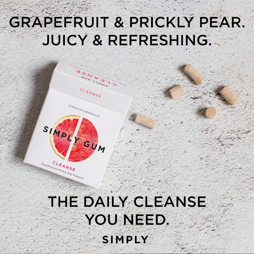 Cleanse Chewing Gum- Natural + Plastic-Free | 12 Pack