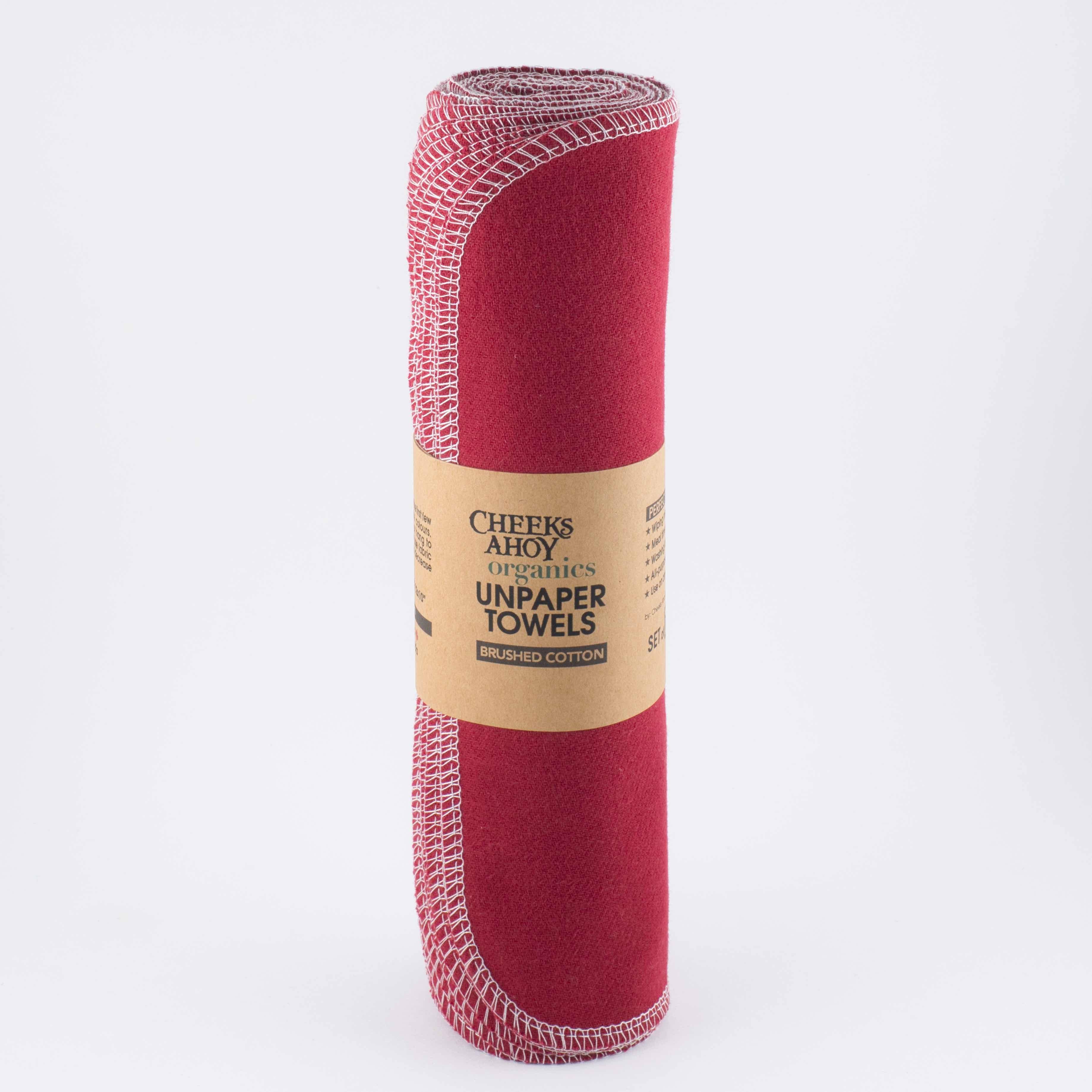 Non-Paper Towels - Organic Brushed Cotton : Earth Tones / 12-pk
