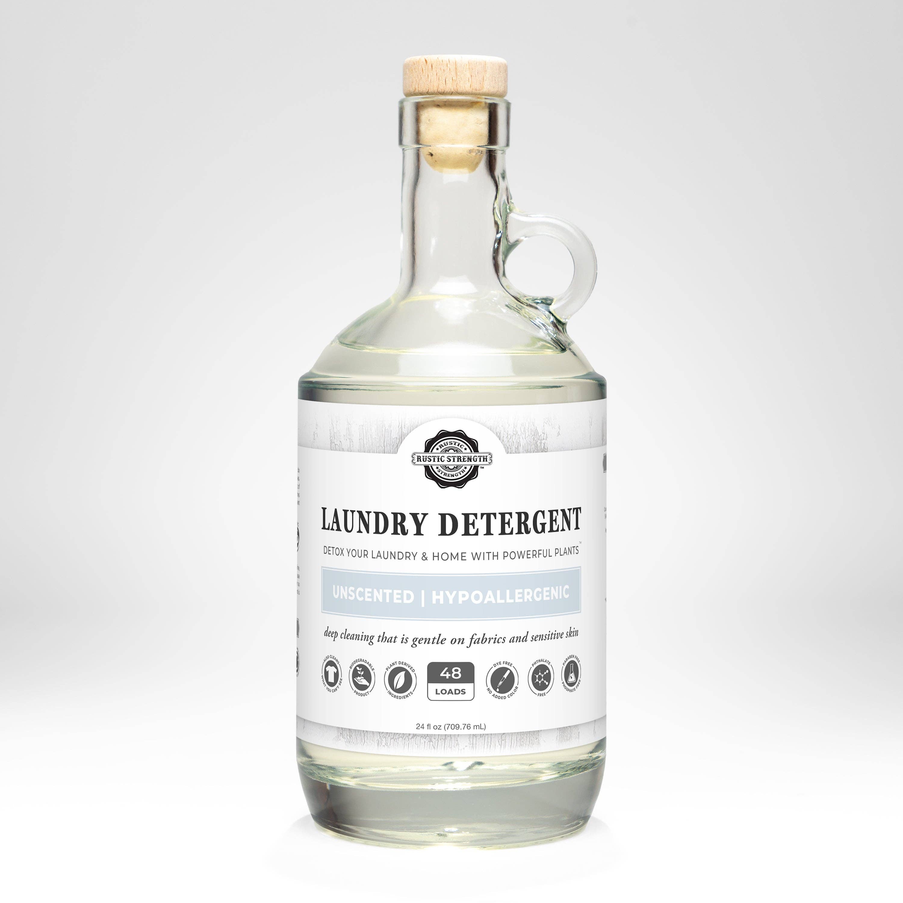 Laundry Detergent | 24 oz Glass Bottle: Fresh Linen