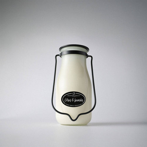 14 oz Milkbottle Candle: Citrus & Lavender