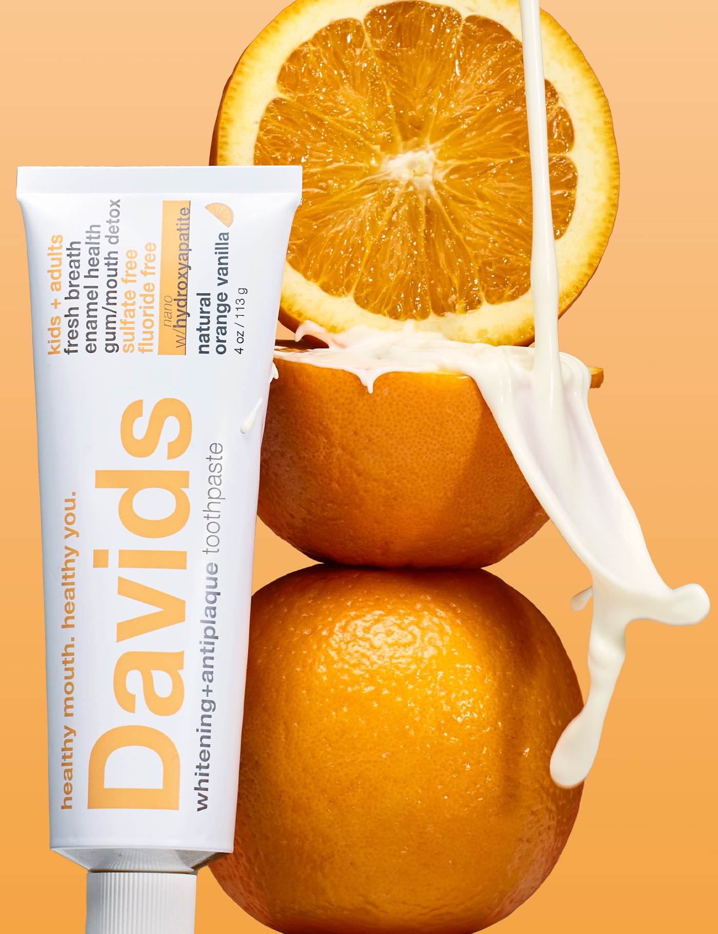 Davids kids + adults nano-hydroxyapatite / orange vanilla