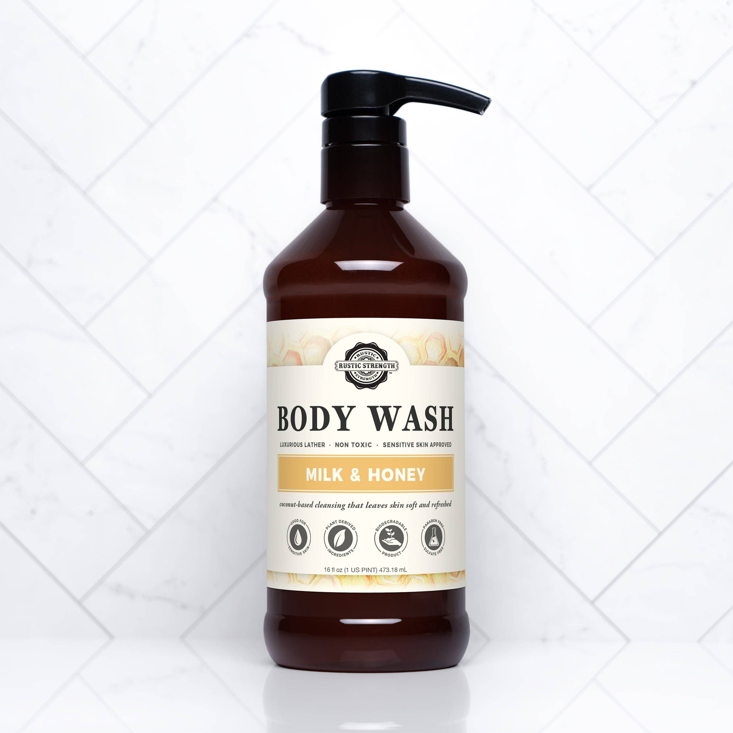 Moisturizing Body Wash | 16 oz Bottles: Milk & Honey