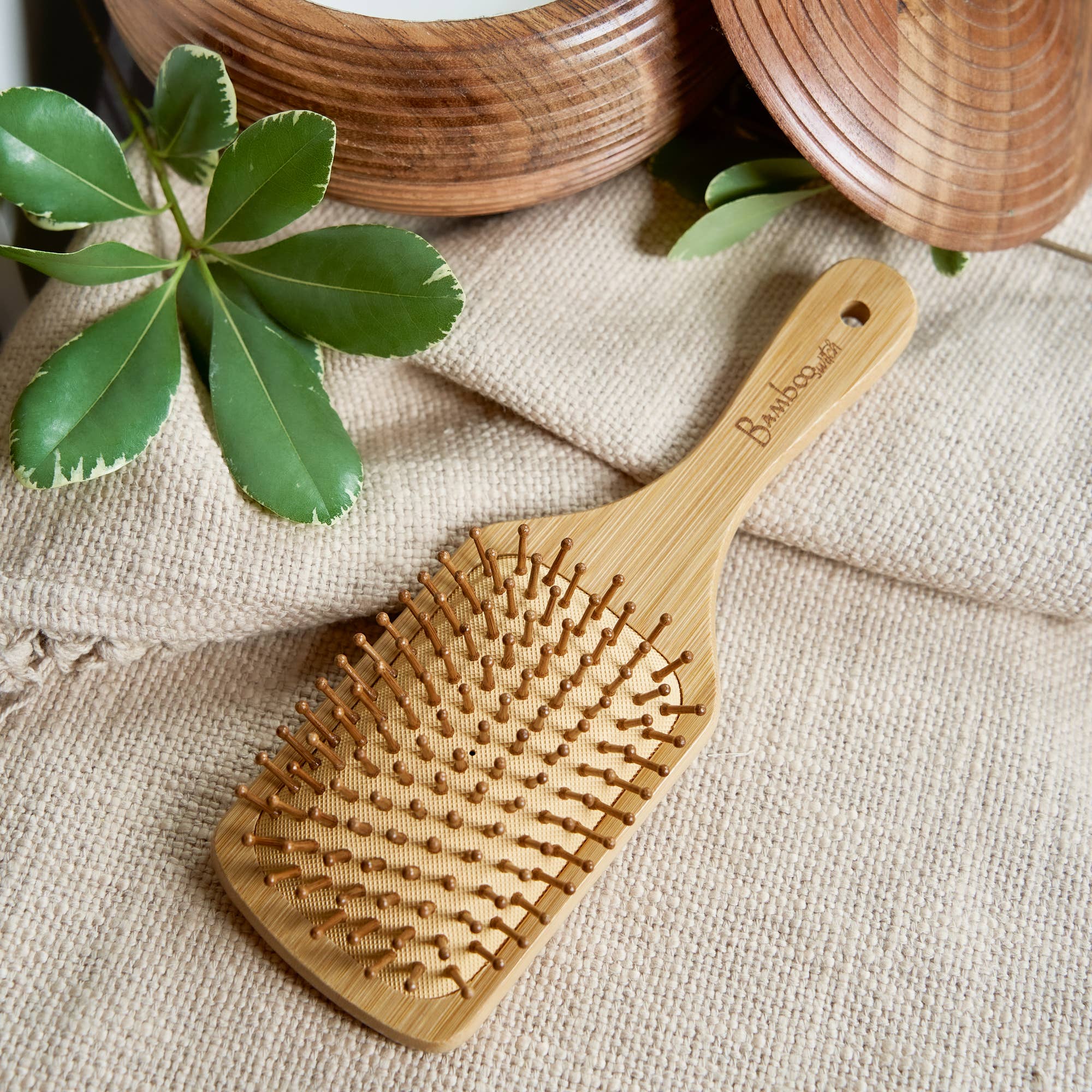 Bamboo Paddle Hairbrush - Square | Bestseller