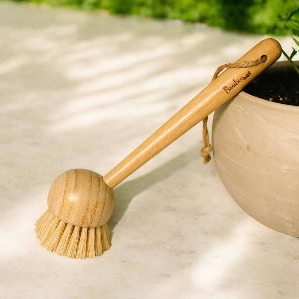 Bamboo Kitchen Dish Scrubber | Faire Market Bestseller