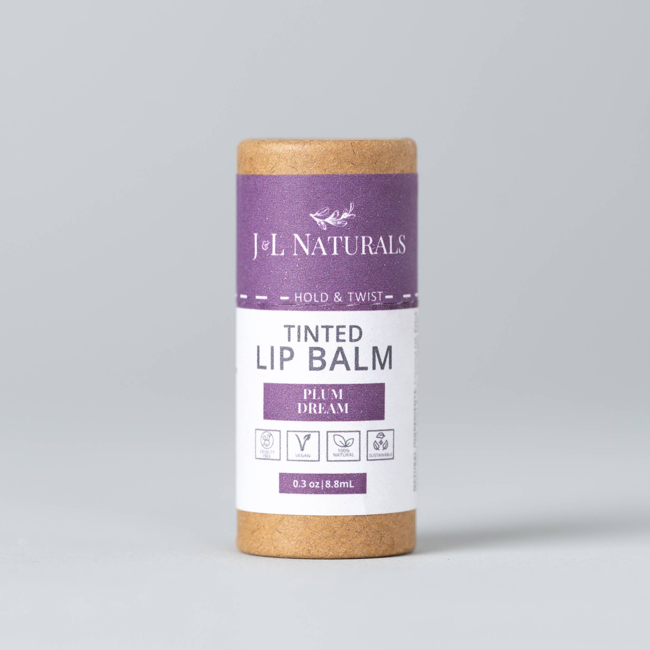 Natural Tinted Lip Balm - 5 Colors - Fall Hydration: Wild Berry Bliss