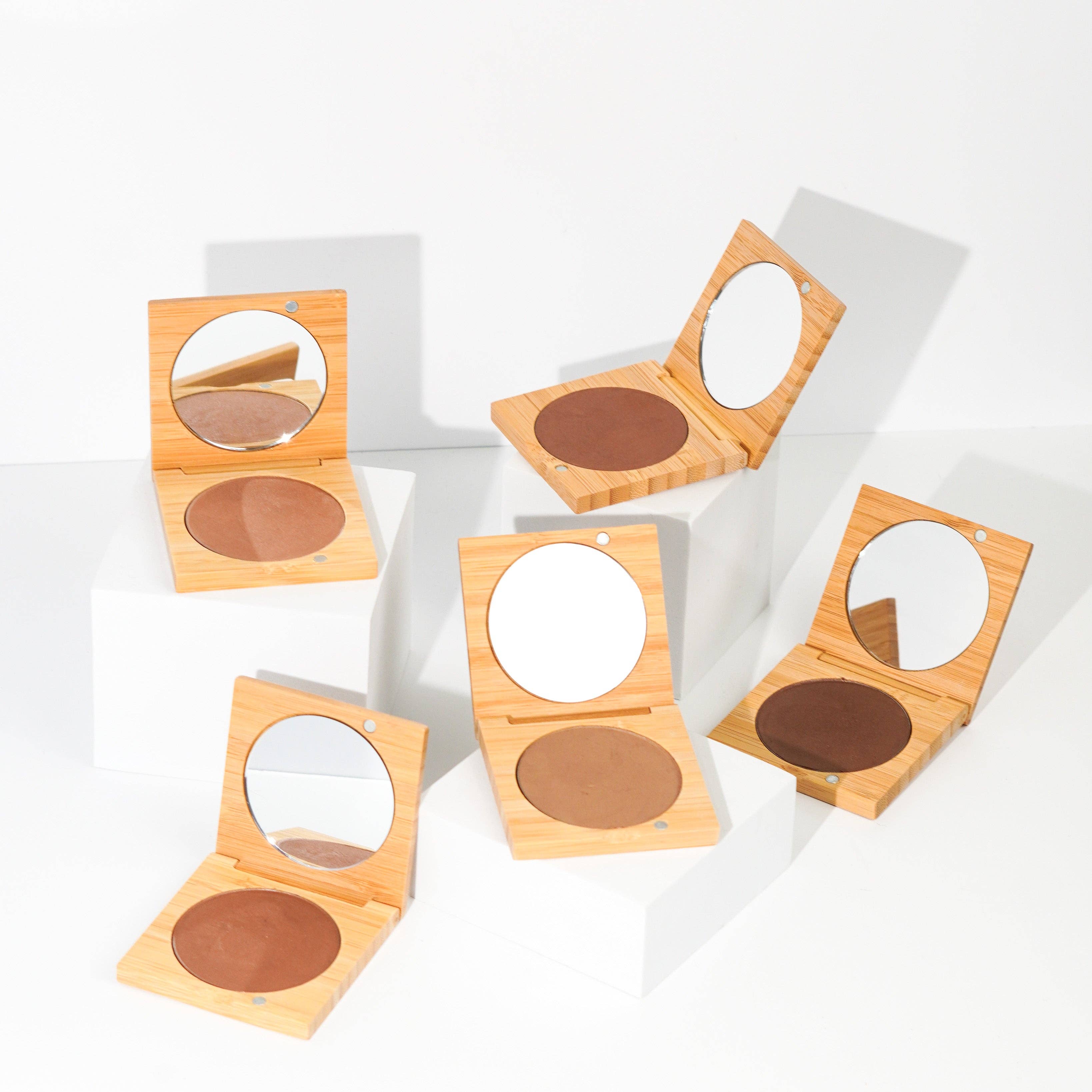 Cream Bronzer | Refillable Bamboo Compact: Fair