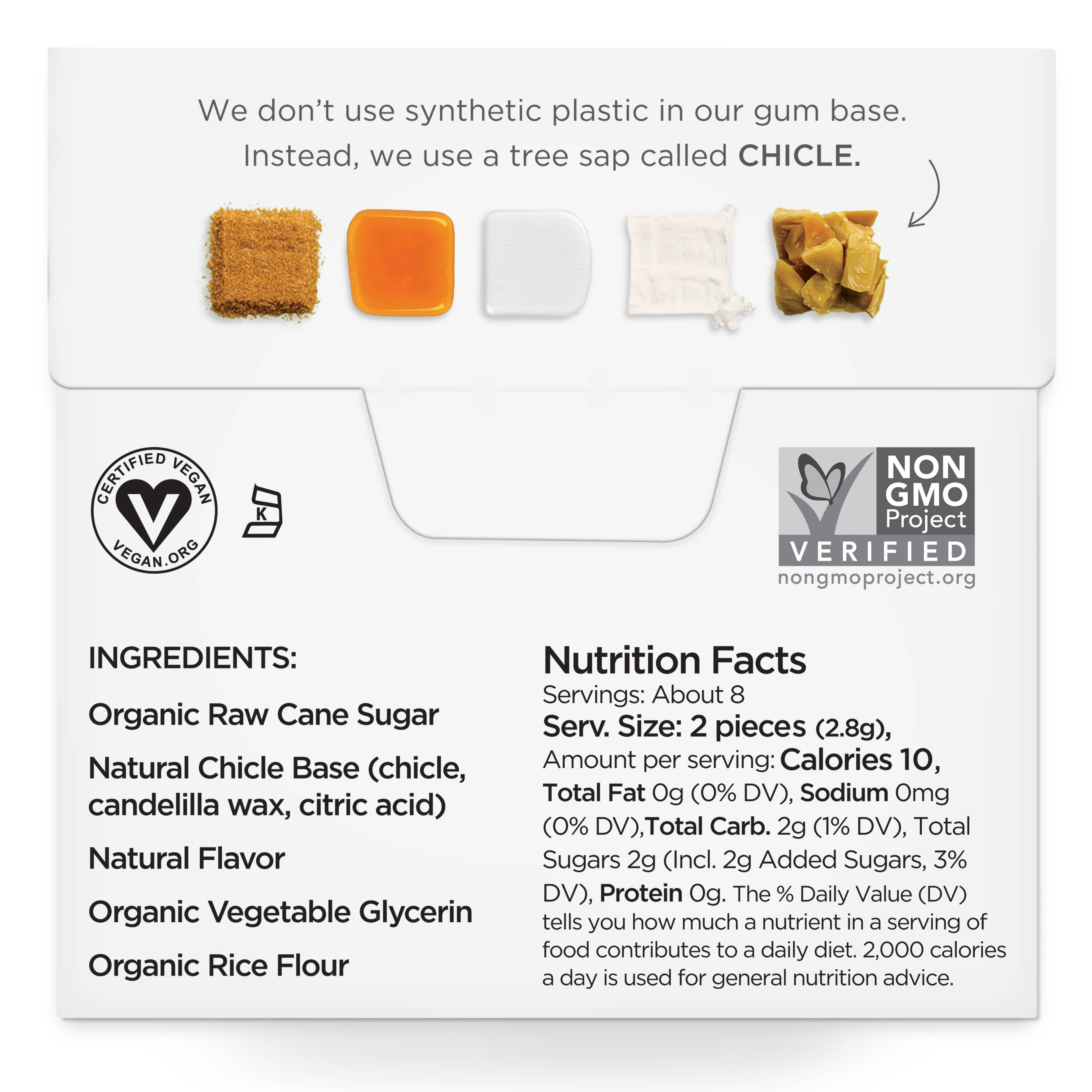 Maple Chewing Gum - Natural + Plastic-Free | 12 Pack