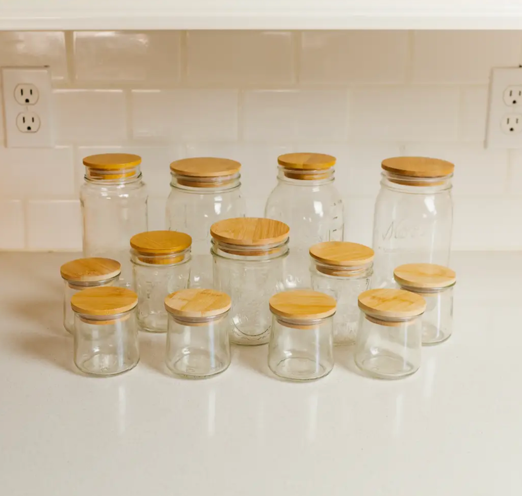 Bamboo Mason Jar Lid | Wide Mouth | Bestseller