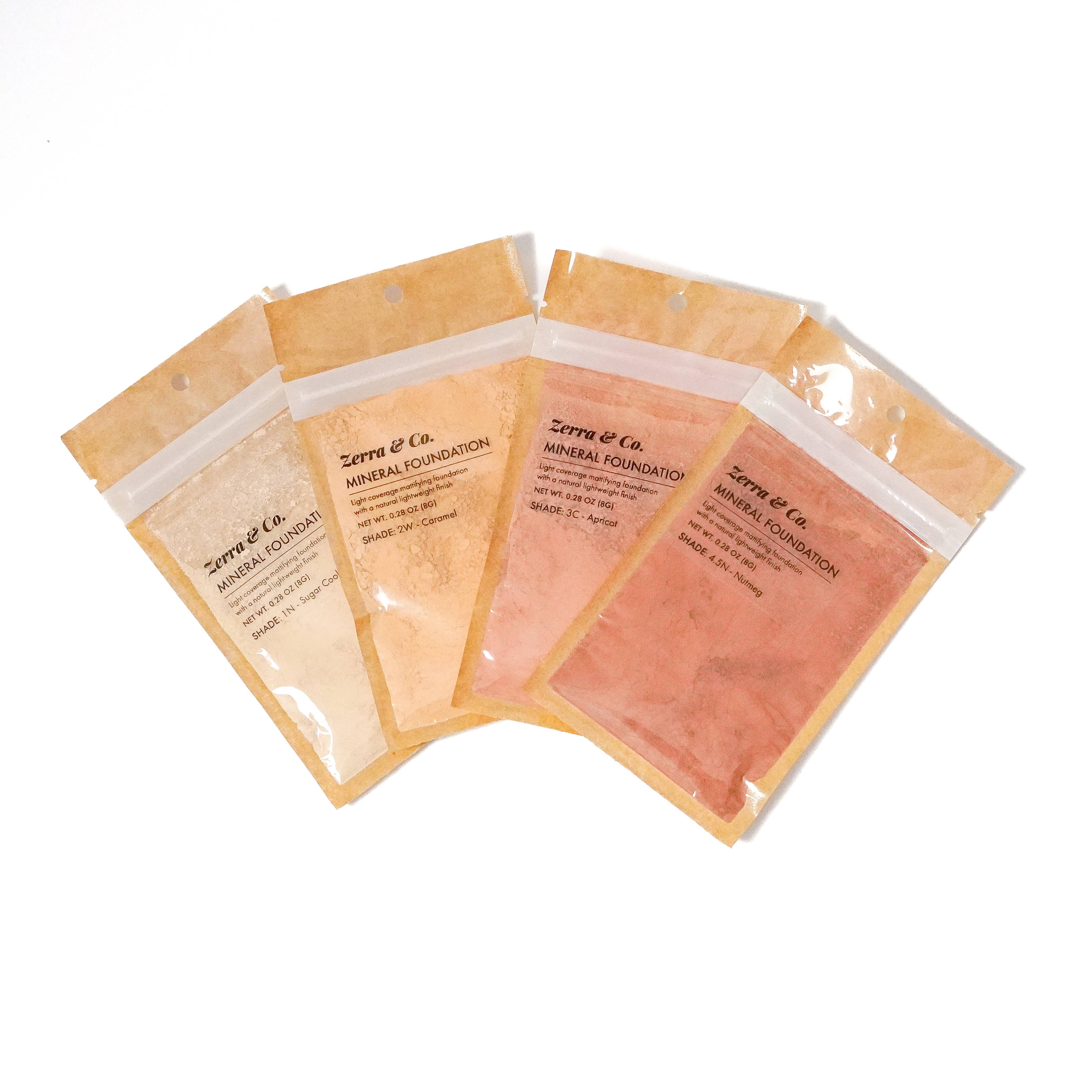 Mineral Foundation Pouches | Talc-Free Zero Waste Makeup: 1C - Peach