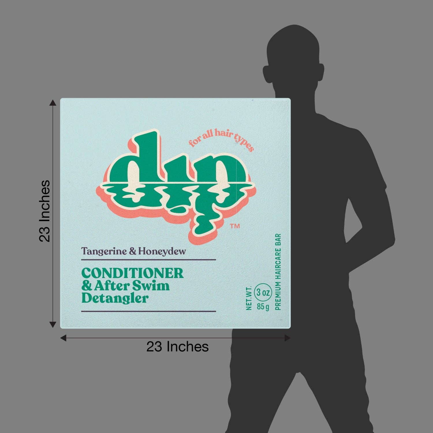 Oversized Dip Conditioner Box Window Display: Tangerine + Honeydew