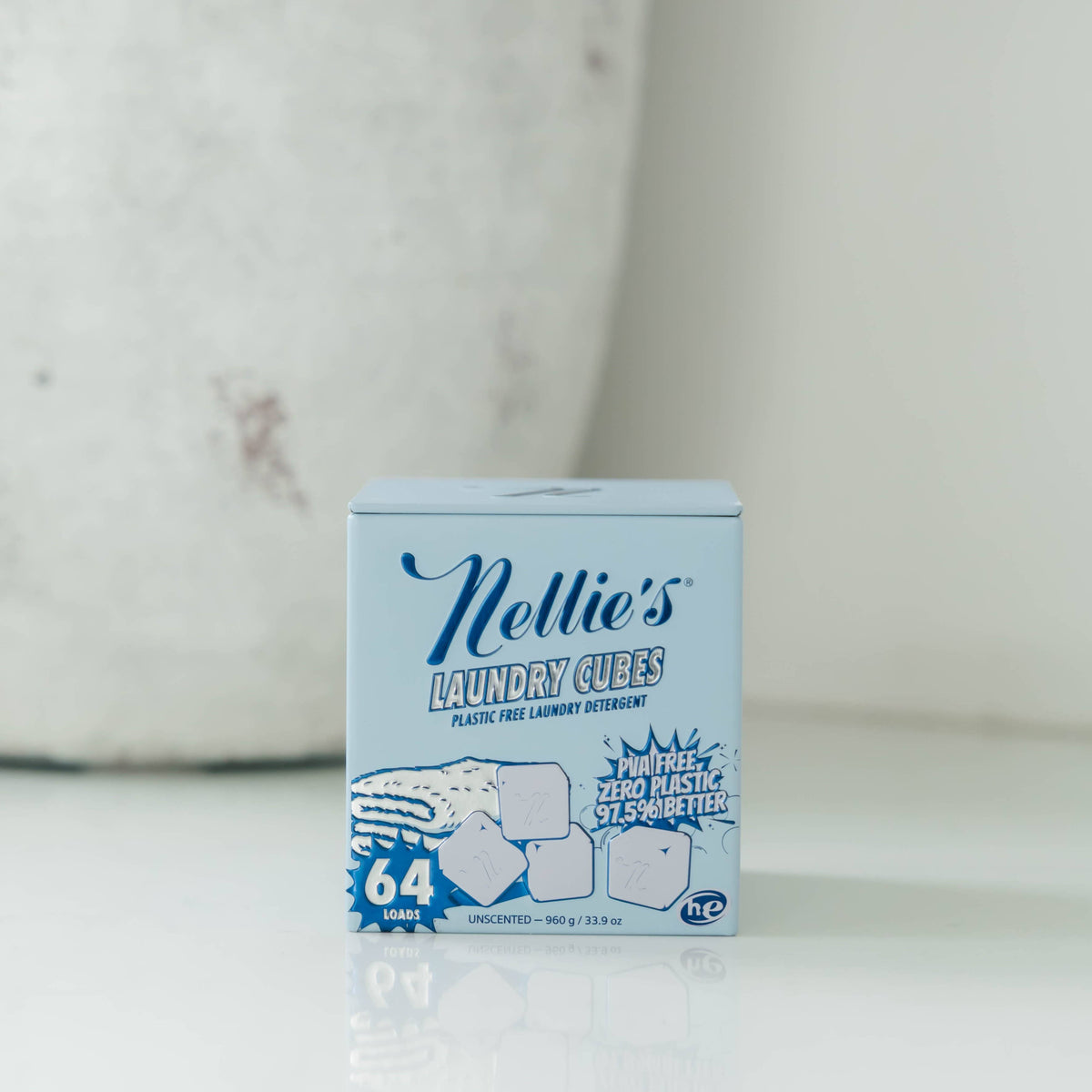Laundry Cubes – Plastic-Free Detergent Pods - 64 Load Tin
