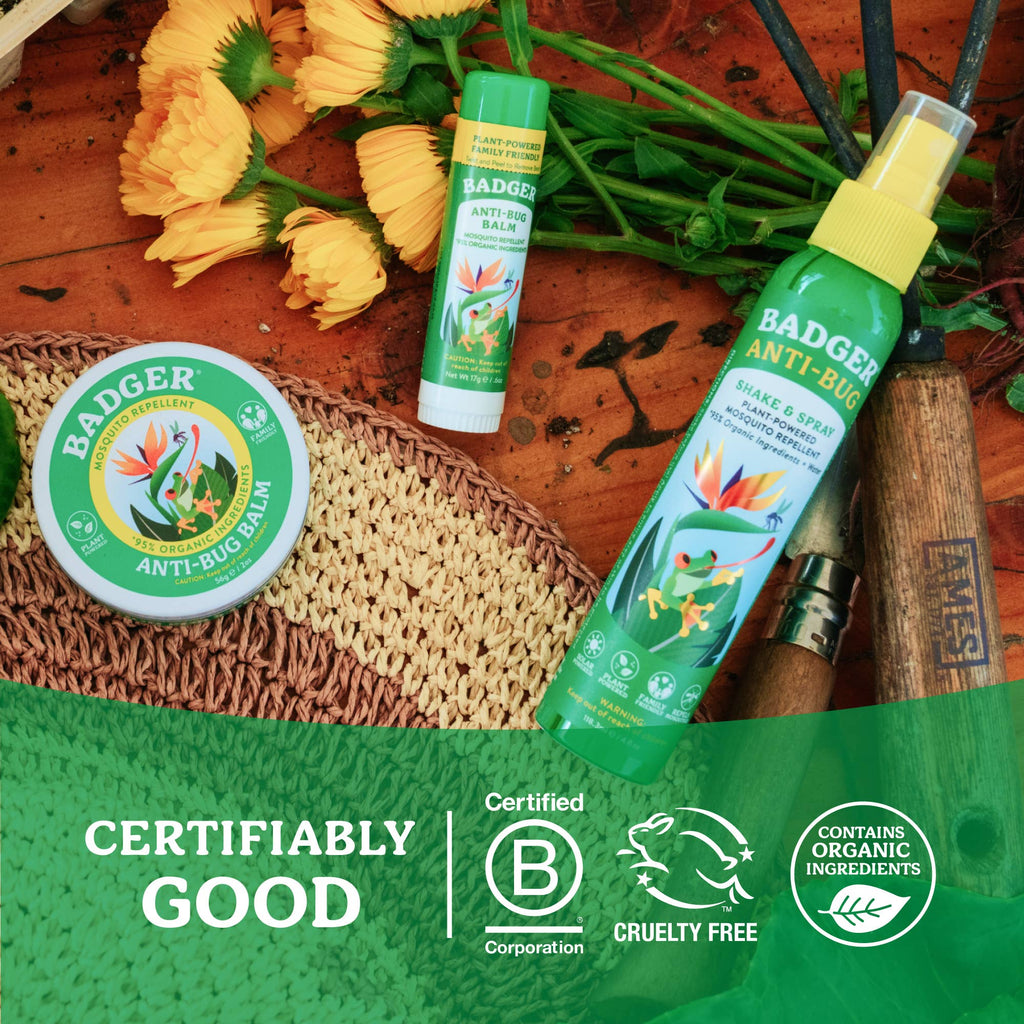 Badger Bug Spray, Mosquito Repellent, Organic & Deet-Free: 2.7 fl oz Aluminum Bottle