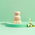 Dish Scrub Brush (Bamboo & Sisal) with Llama Logo