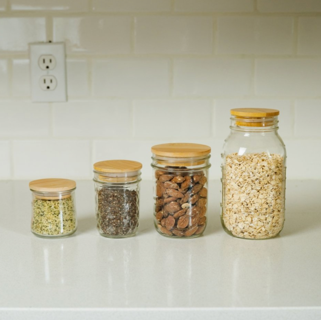 Bamboo Mason Jar Lid | Wide Mouth | Bestseller