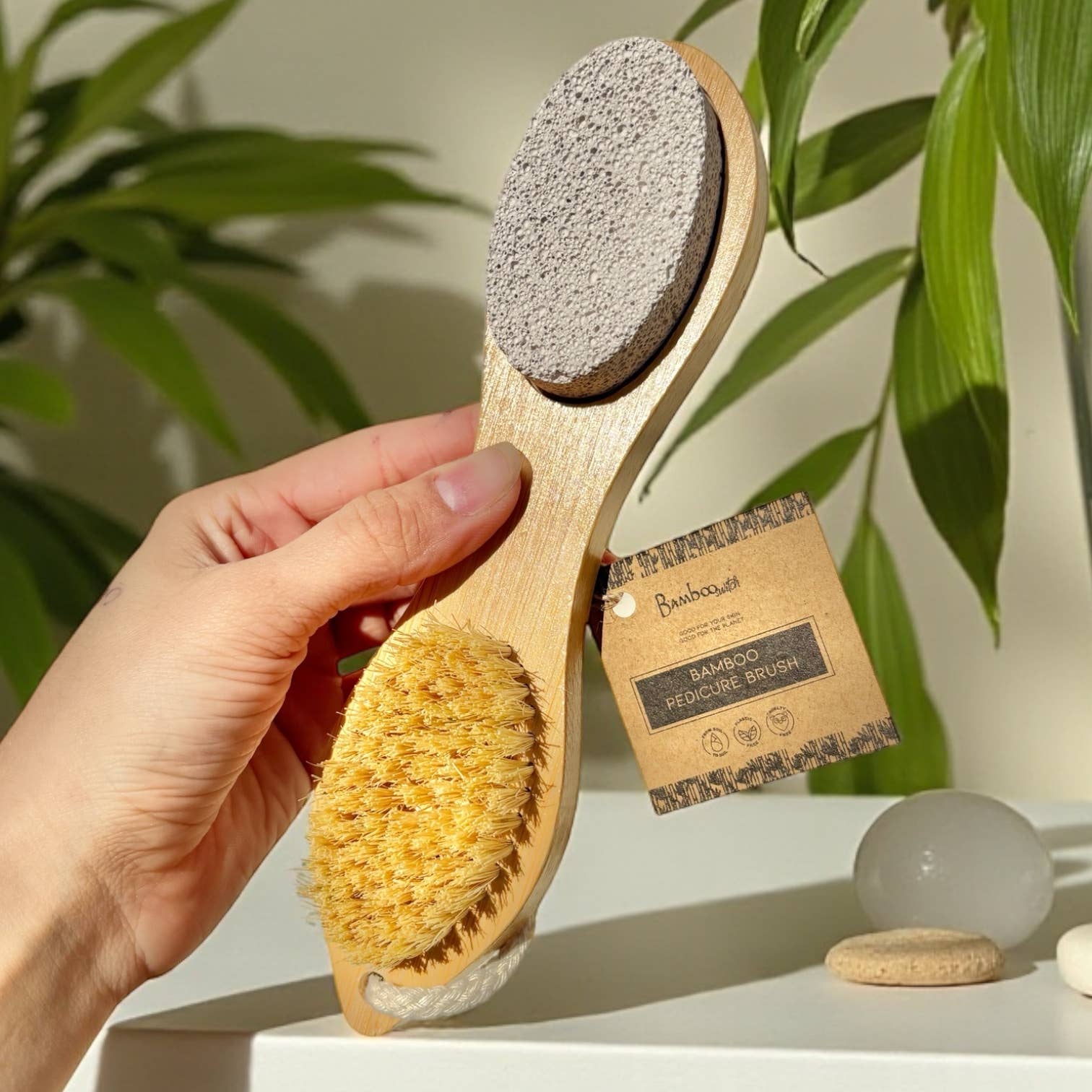 Bamboo Exfoliating Foot Pedicure Tool | Faire Market