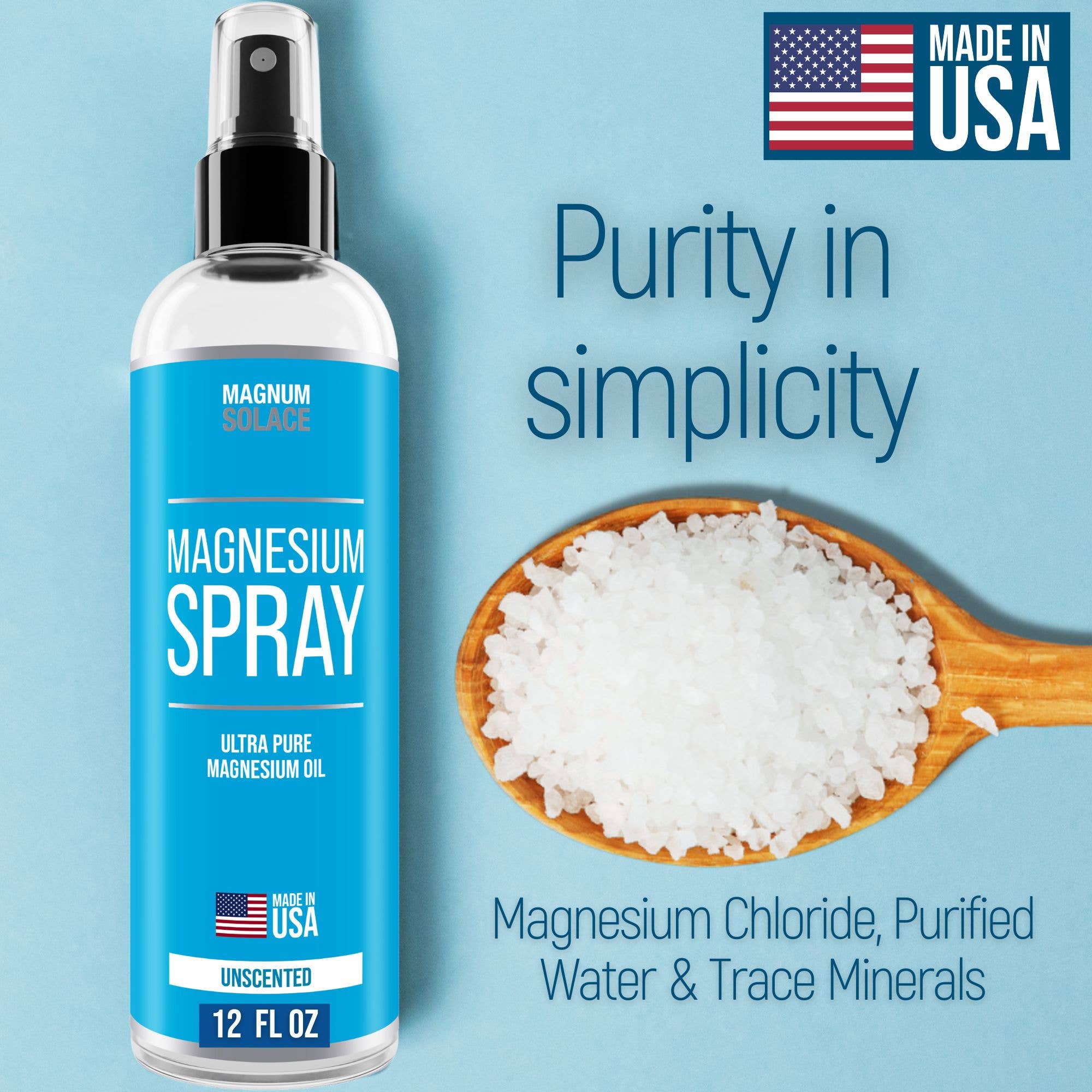 Magnesium Oil Spray for Restless Legs, Sleep, Muscle Relief: 64 oz Half Gallon